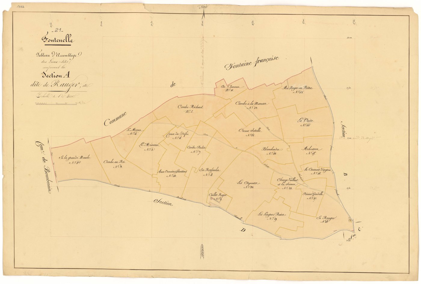 Fontenelle - Section A (tableau d'assemblage) - 3 P PLAN 289/2