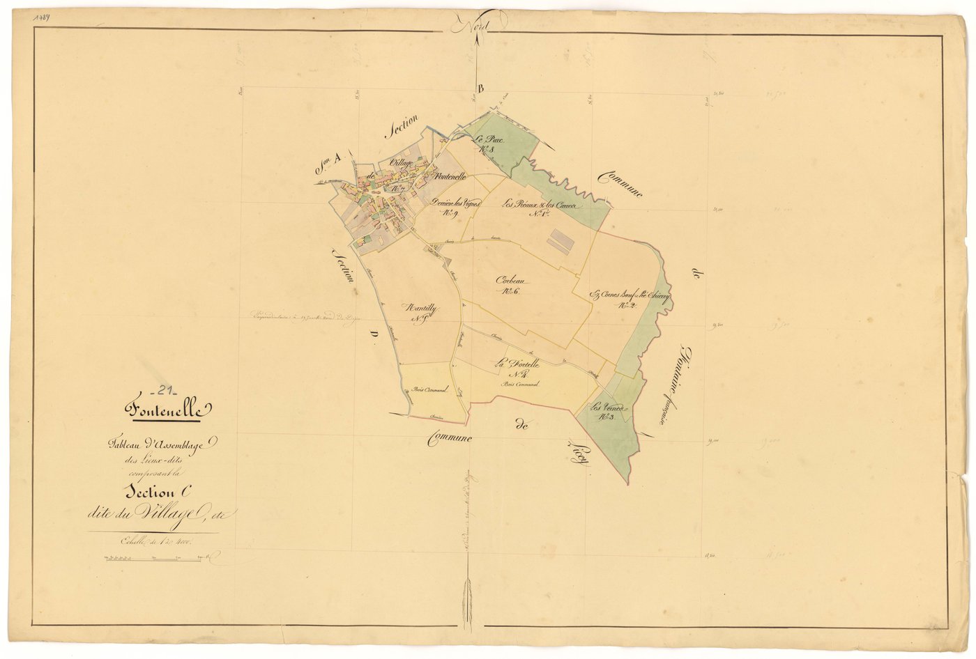 Fontenelle - Section C (tableau d'assemblage) - 3 P PLAN 289/9