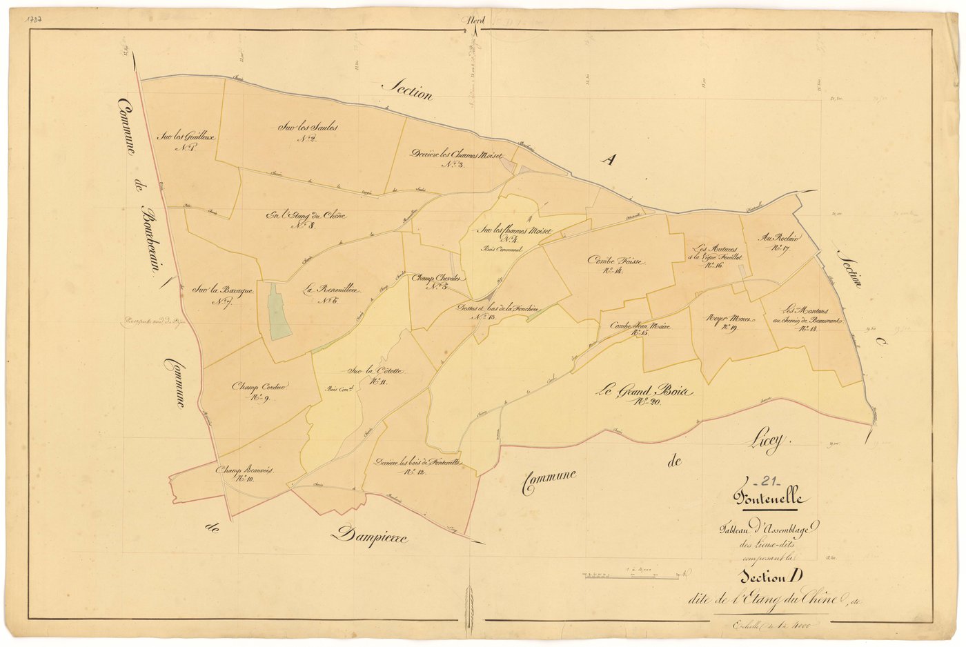 Fontenelle - Section D (tableau d'assemblage) - 3 P PLAN 289/12