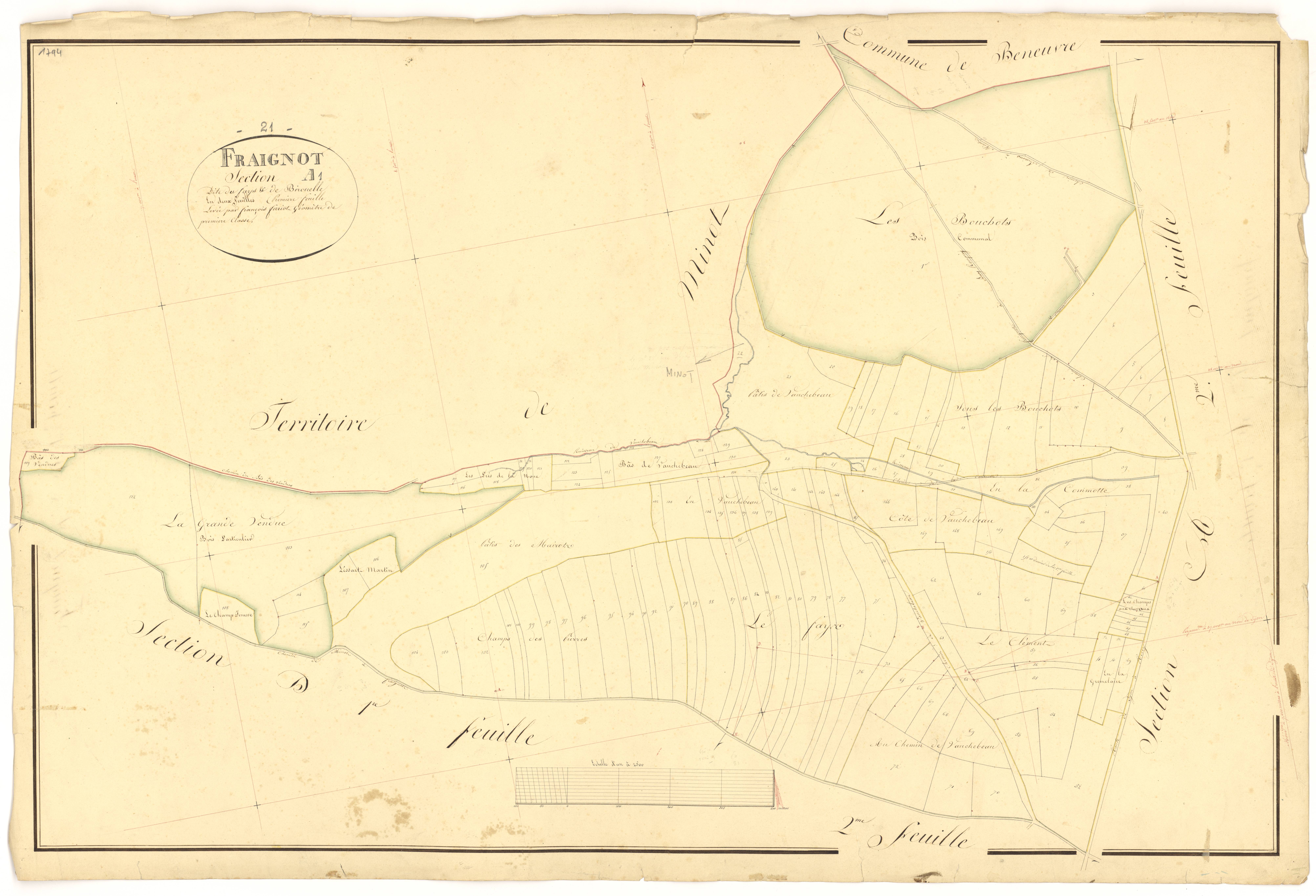 Fraignot-et-Vesvrotte - Section A1 - 3 P PLAN 291/2
