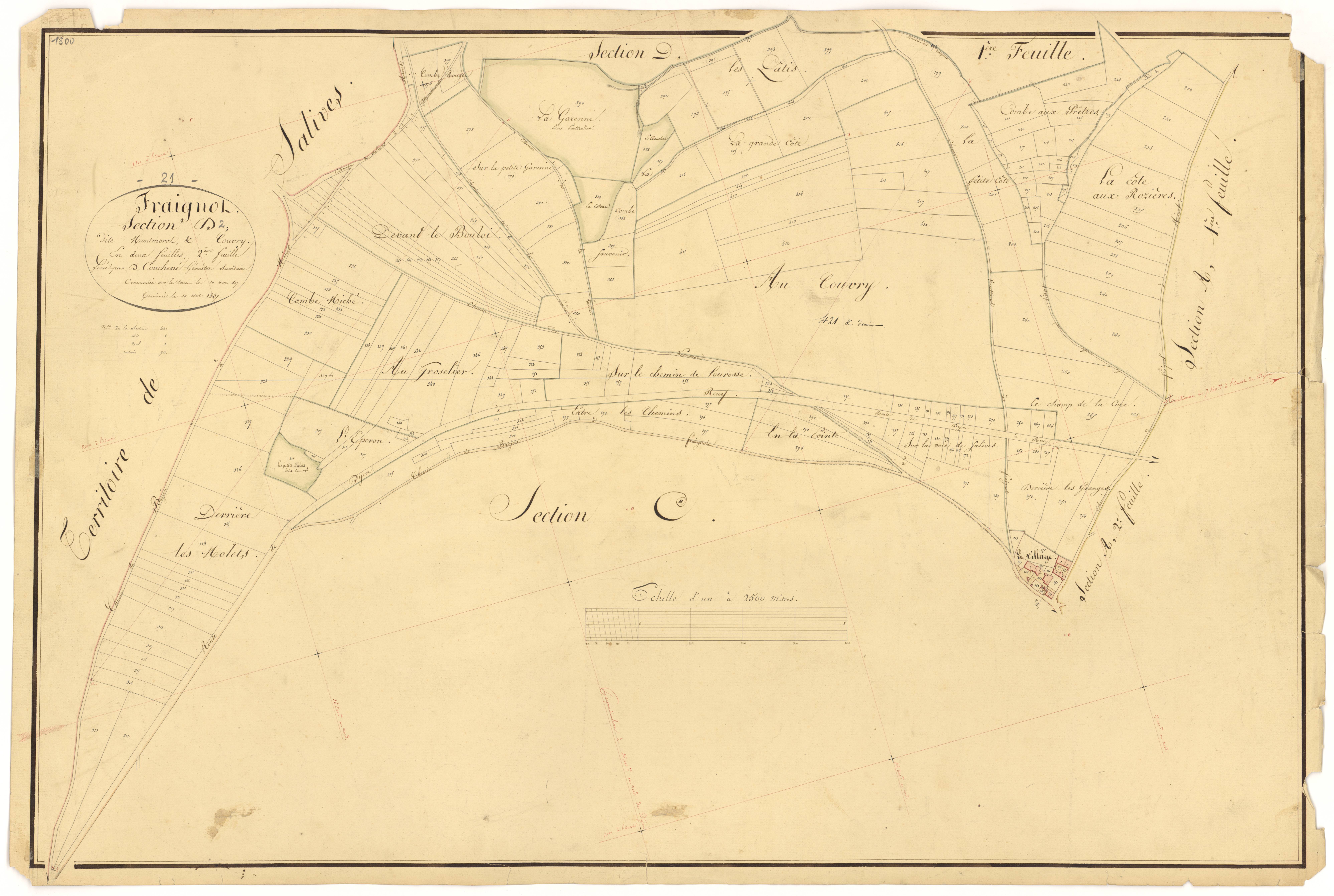 Fraignot-et-Vesvrotte - Section D2 - 3 P PLAN 291/8