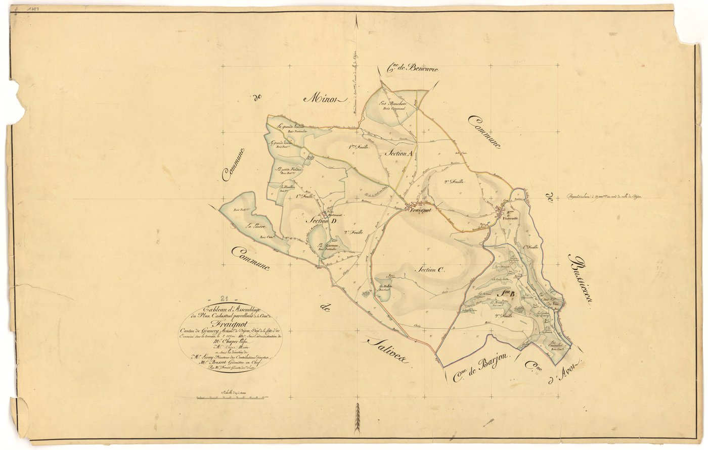 Fraignot-et-Vesvrotte - Tableau d'assemblage - 3 P PLAN 291/1