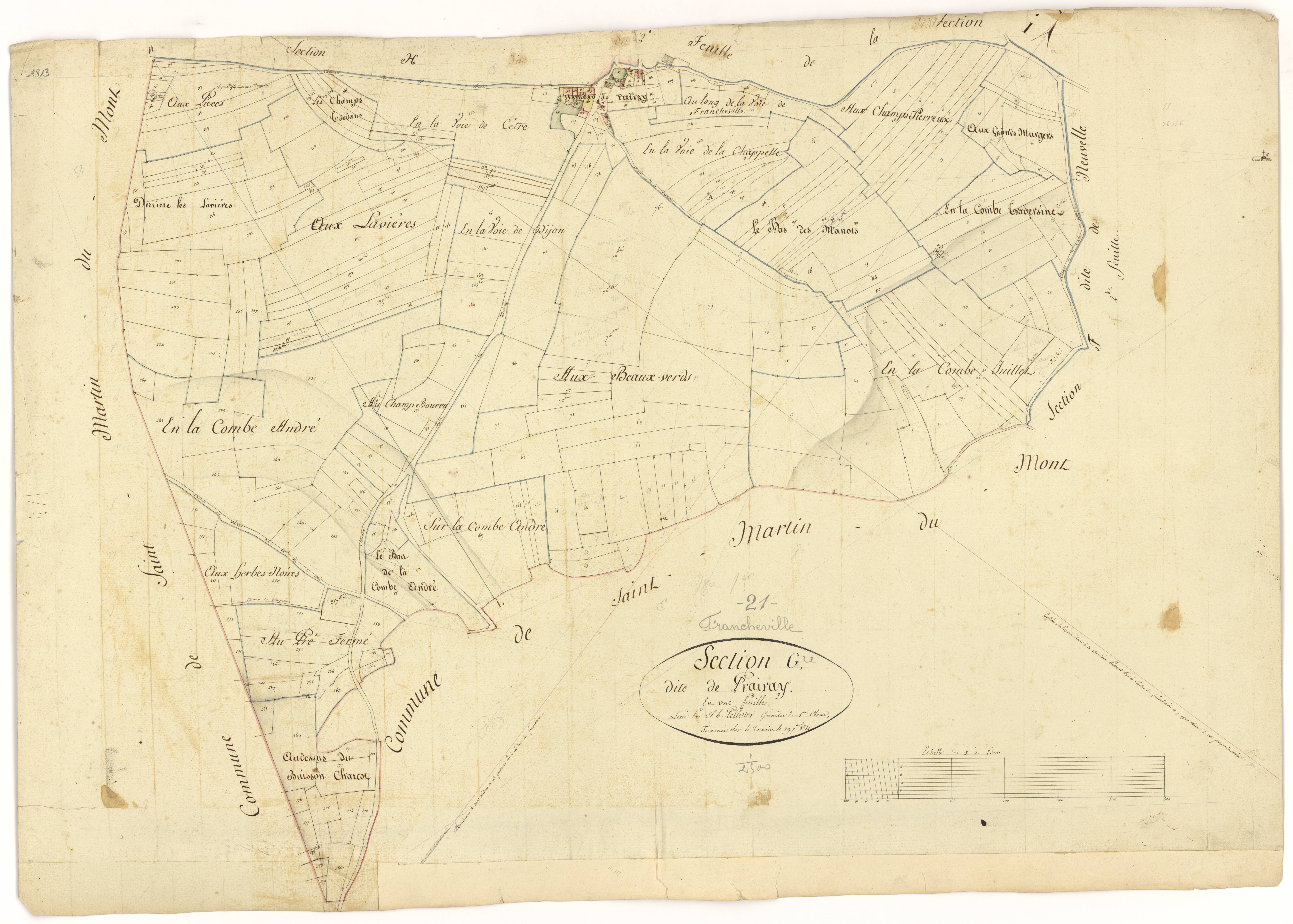 Francheville - Section G - 3 P PLAN 292/13
