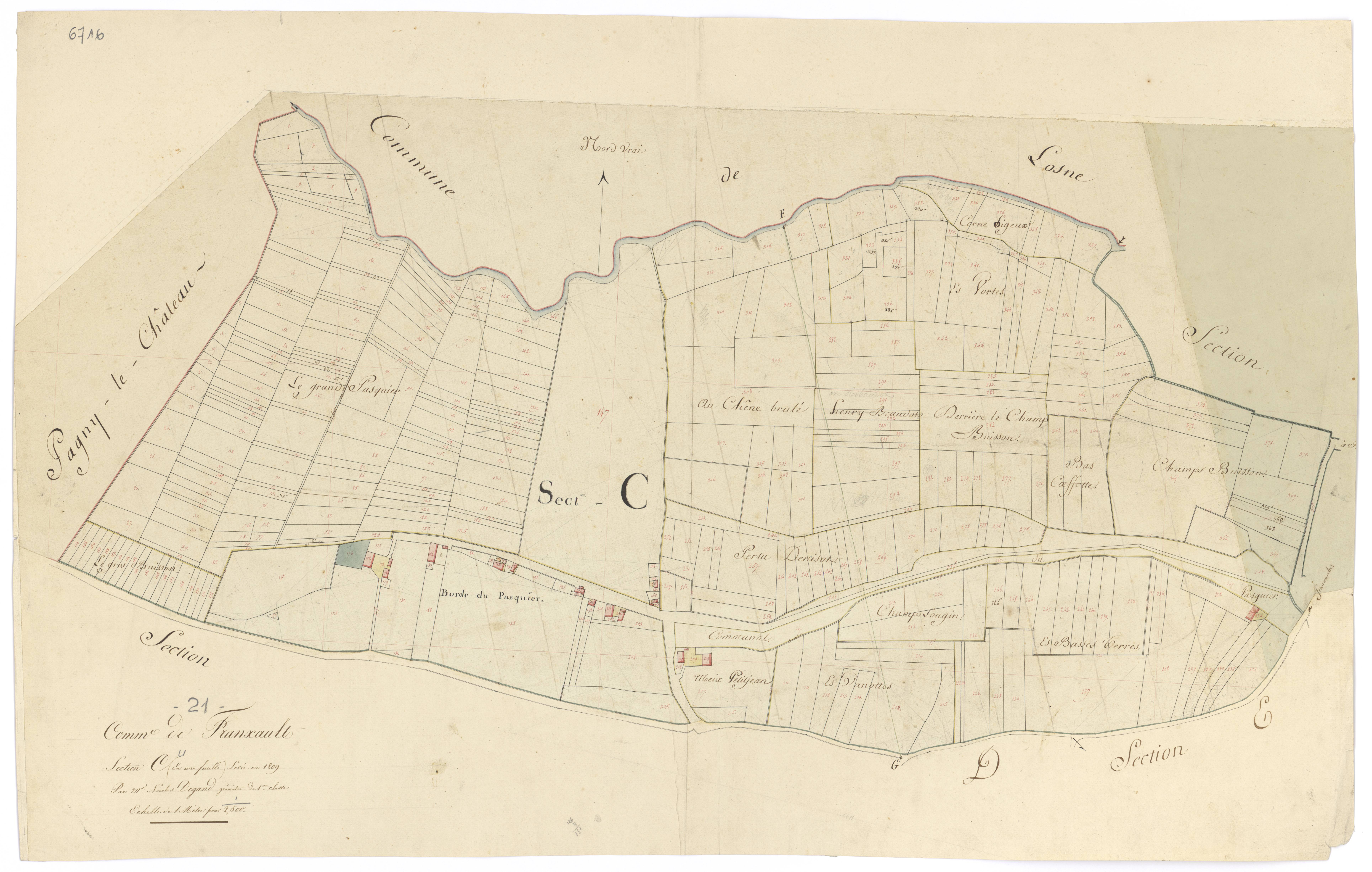 Franxault - Section C - 3 P PLAN 293/4