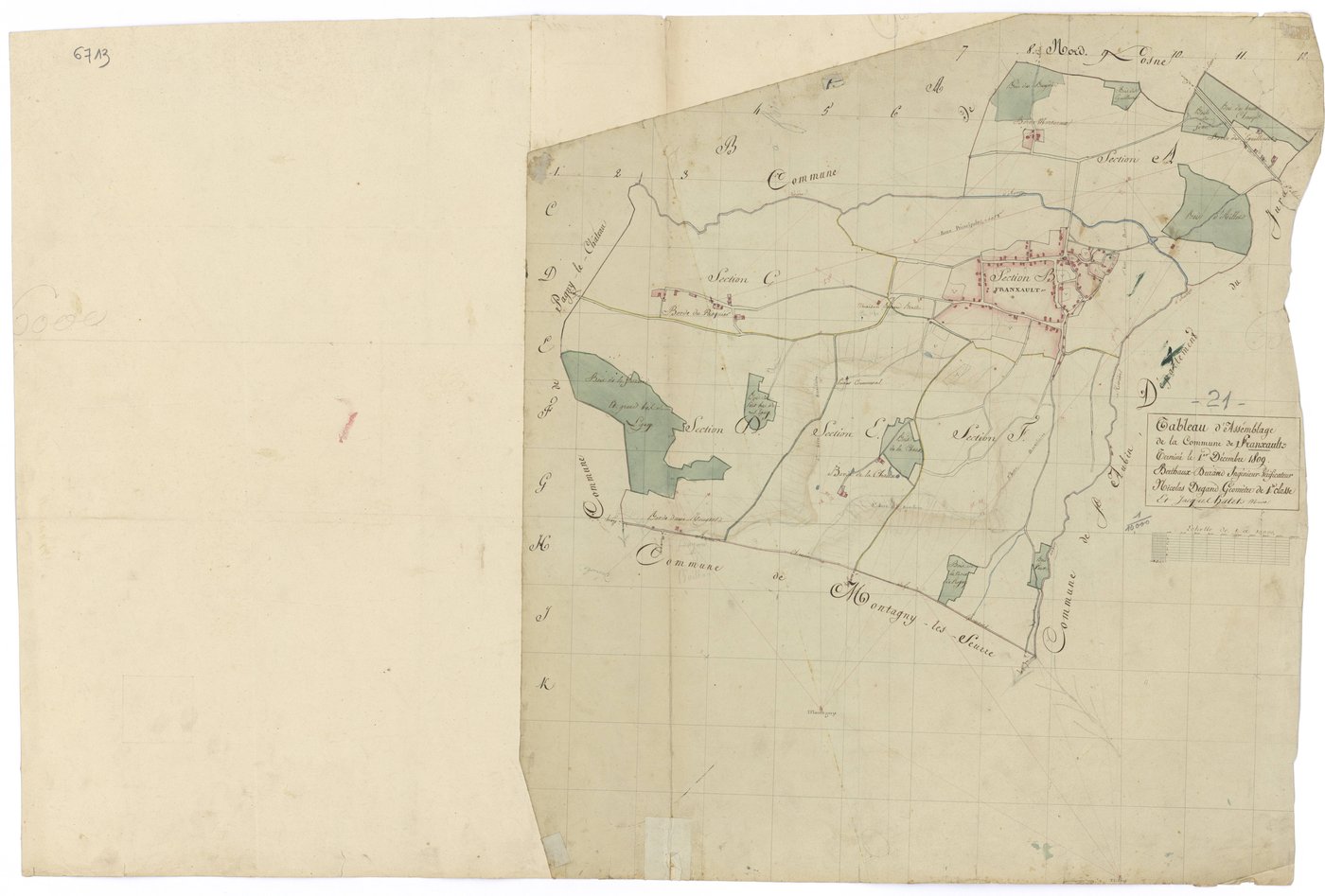 Franxault - Tableau d'assemblage - 3 P PLAN 293/1