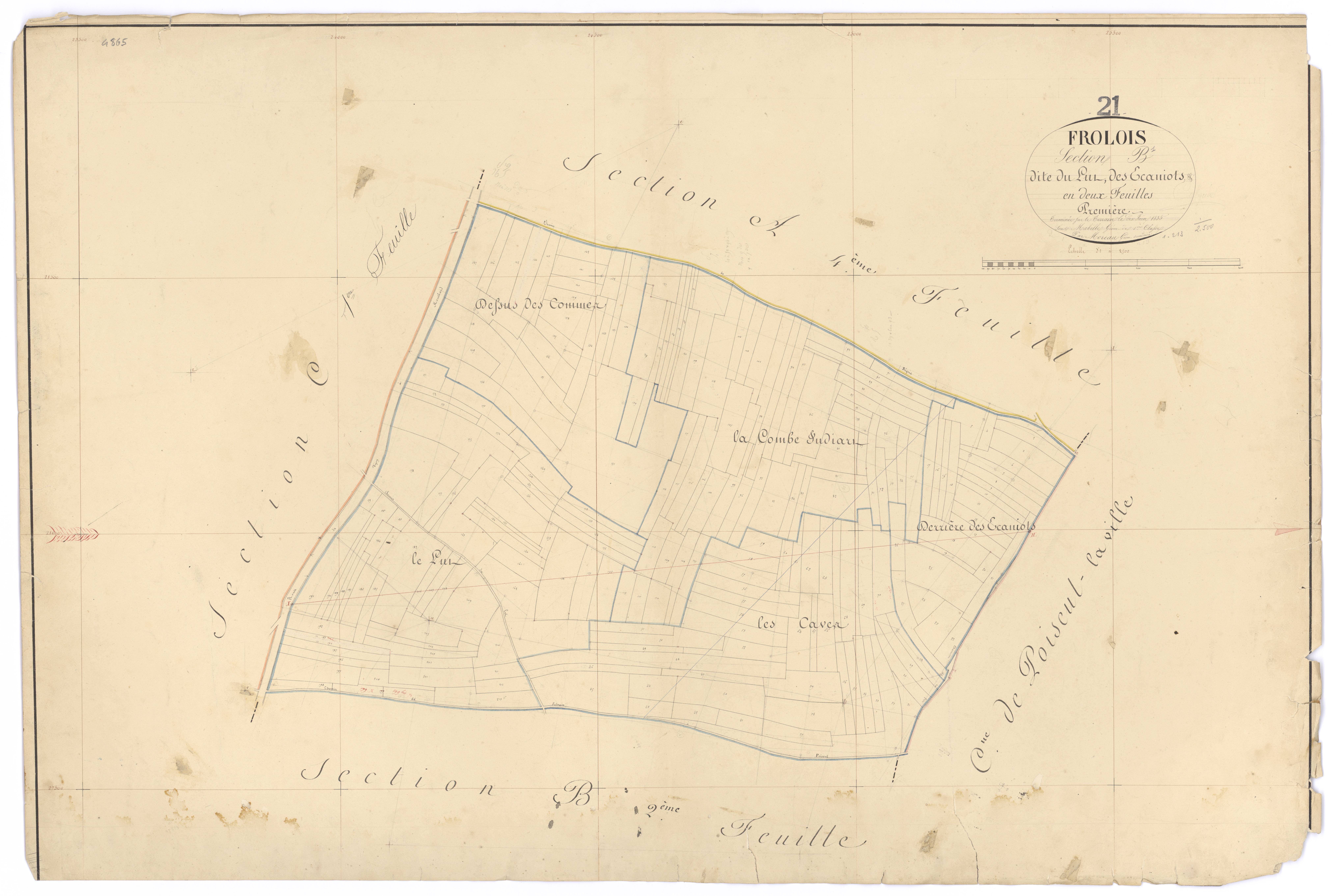 Frôlois - Section B1 - 3 P PLAN 296/6