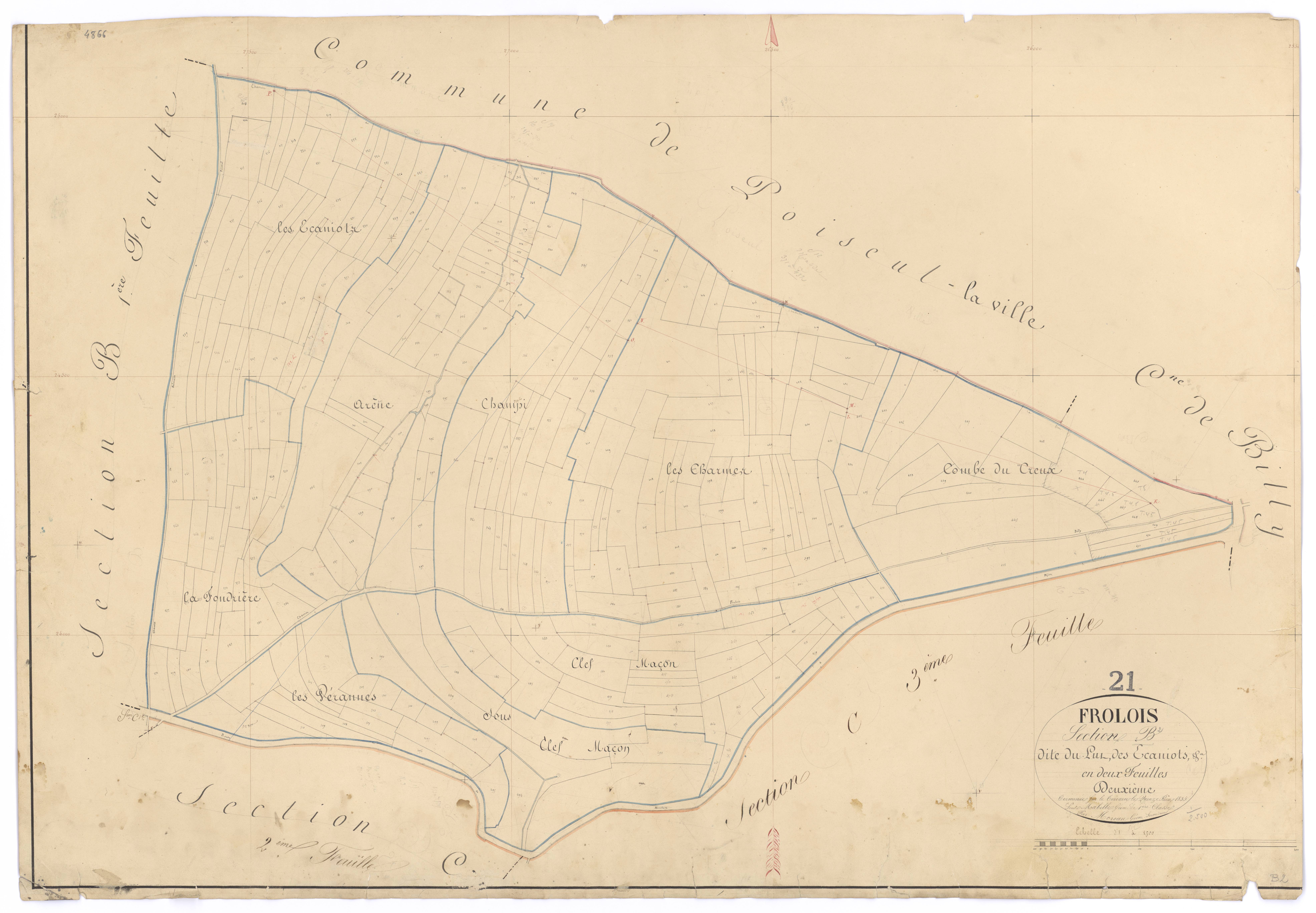Frôlois - Section B2 - 3 P PLAN 296/7