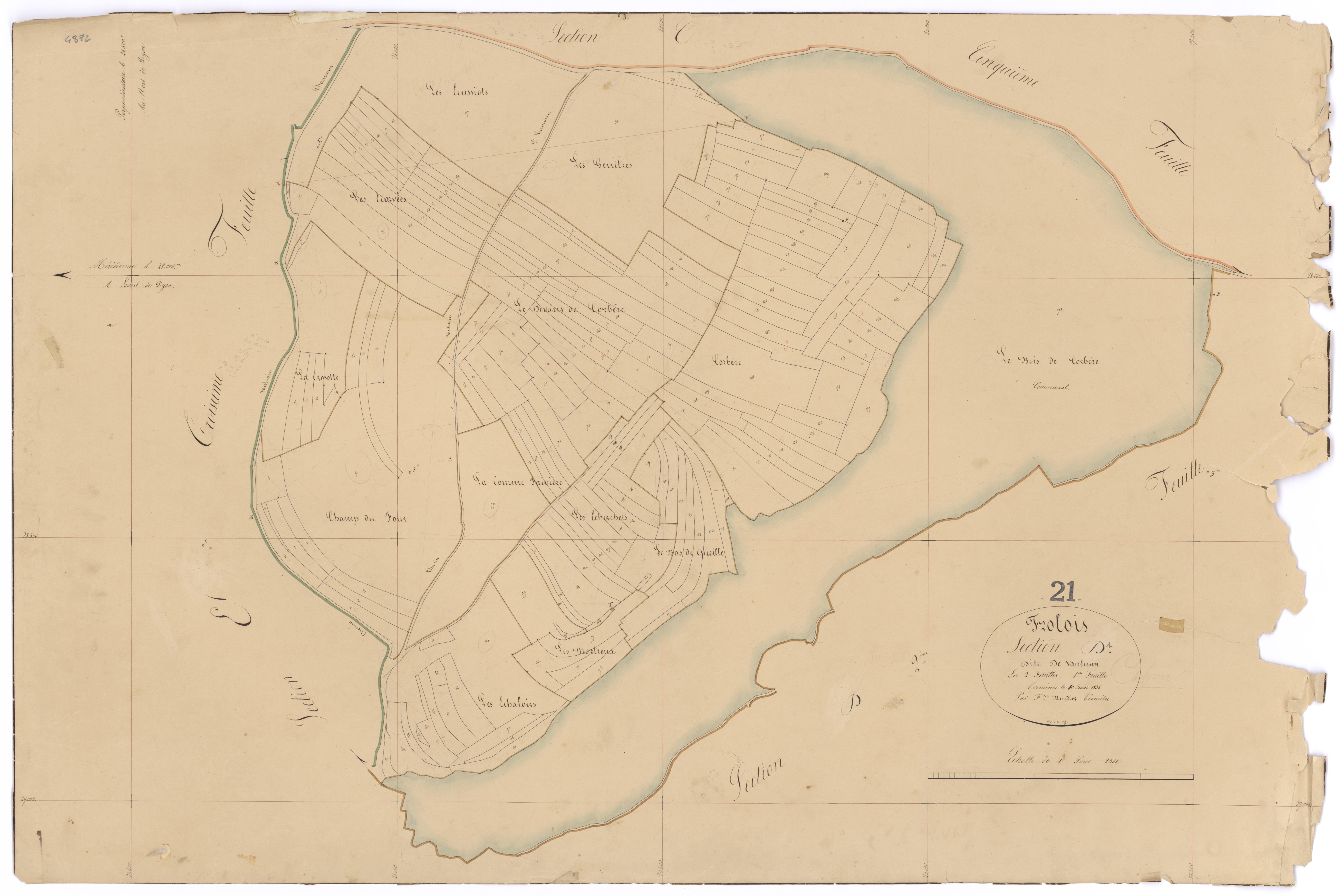 Frôlois - Section D1 - 3 P PLAN 296/13