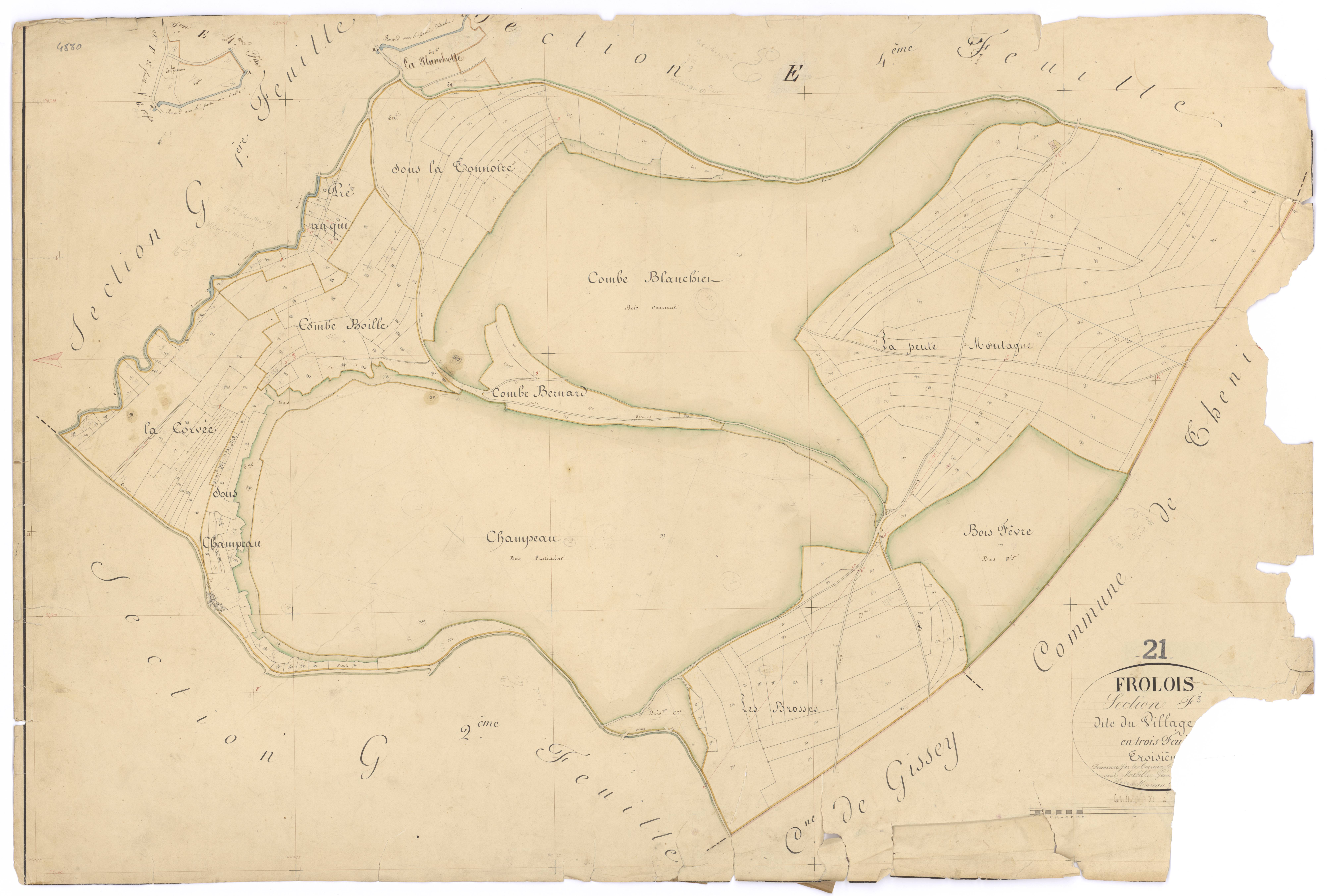 Frôlois - Section F3 - 3 P PLAN 296/21