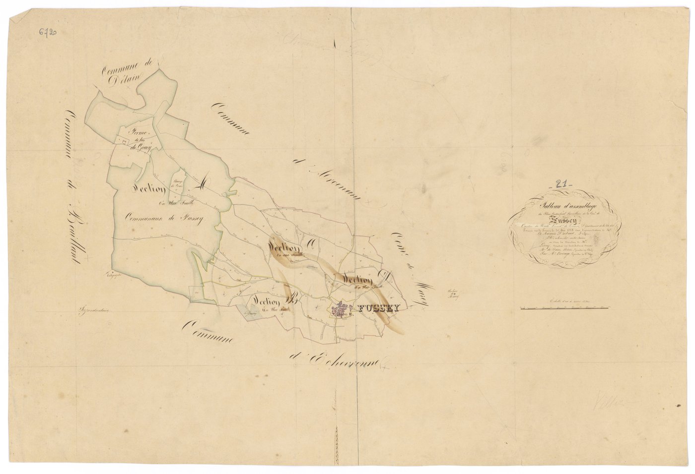 Fussey - Tableau d'assemblage - 3 P PLAN 297/1