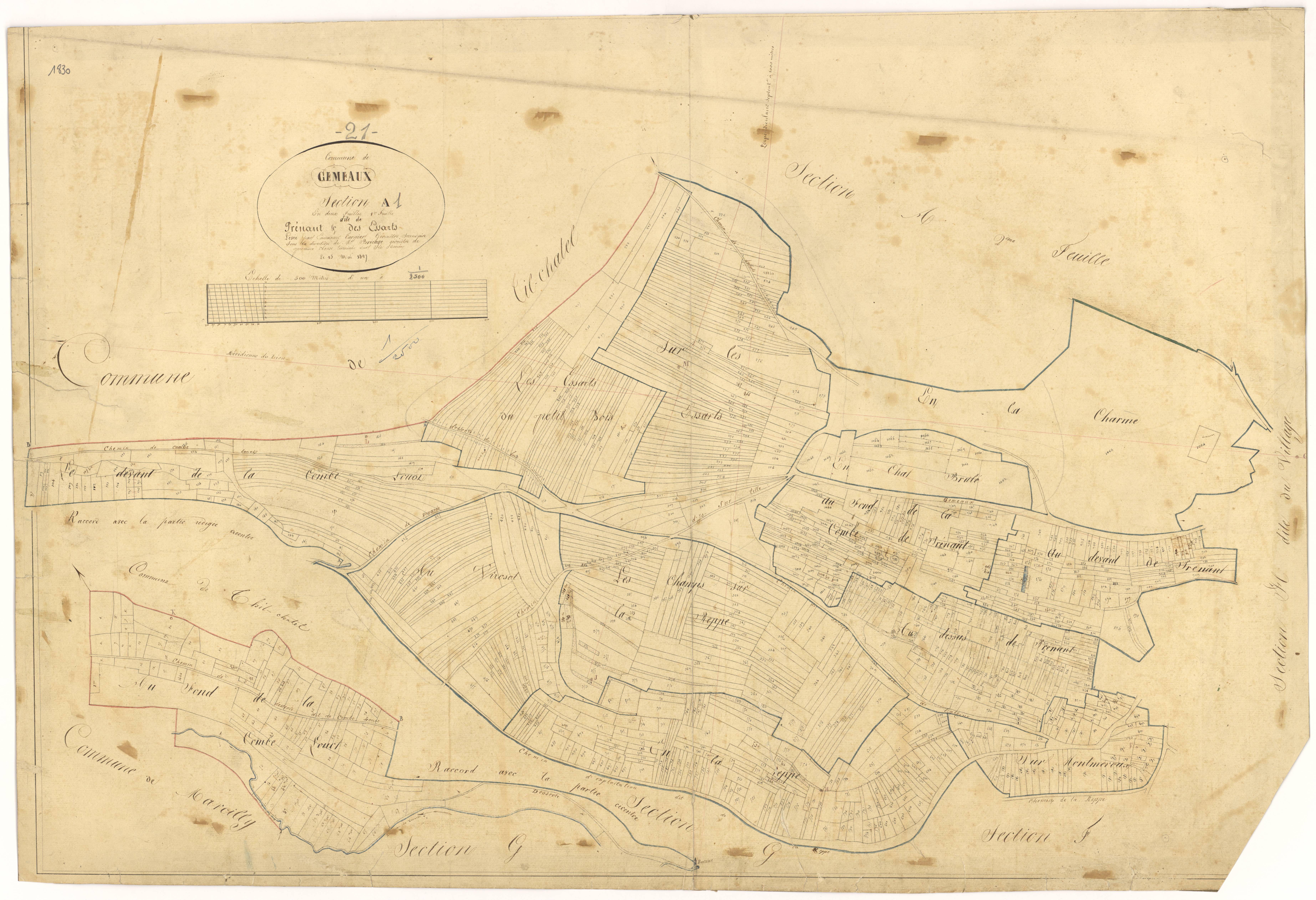 Gemeaux - Section A1 - 3 P PLAN 298/2