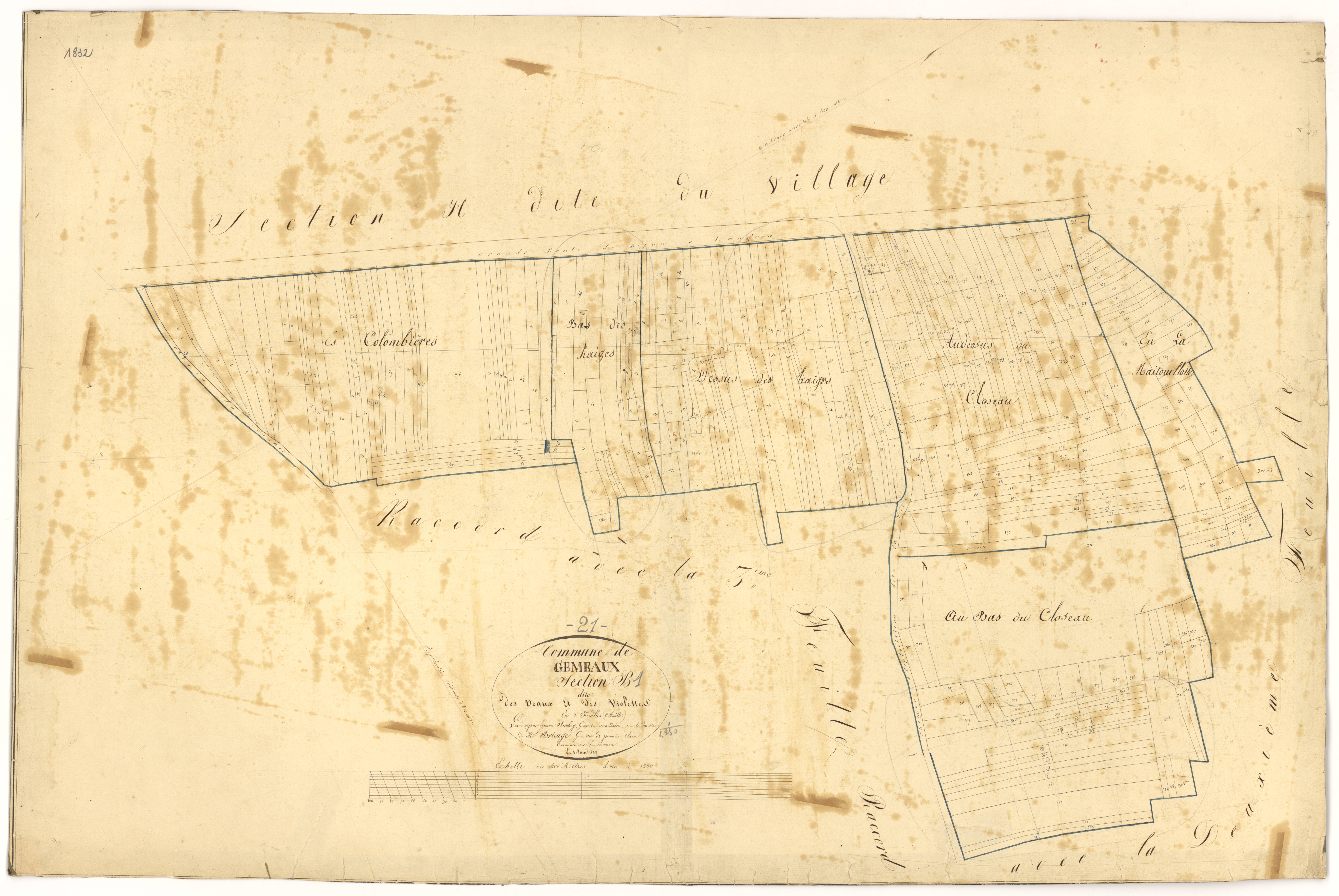 Gemeaux - Section B1 - 3 P PLAN 298/4