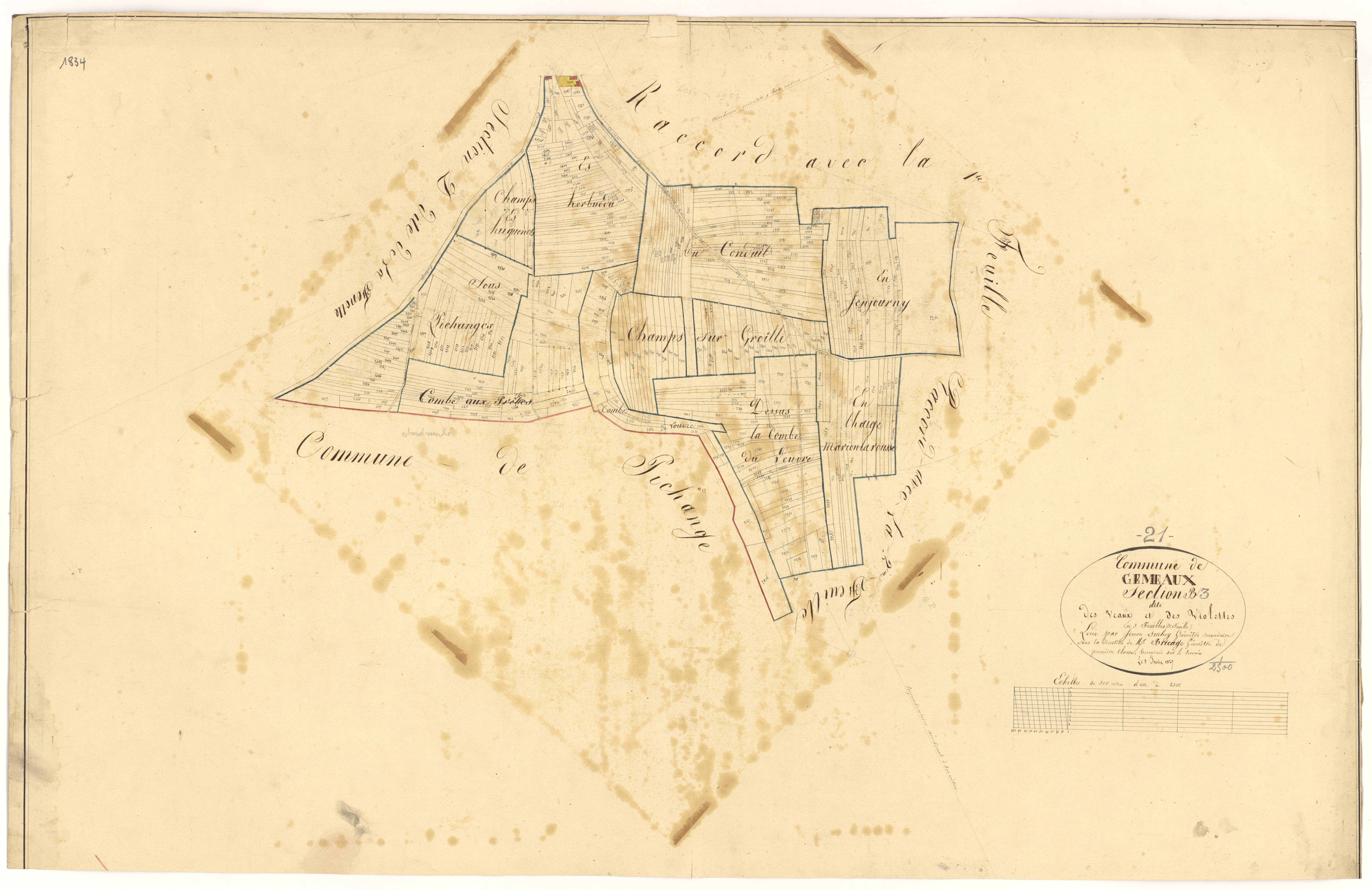 Gemeaux - Section B3 - 3 P PLAN 298/6