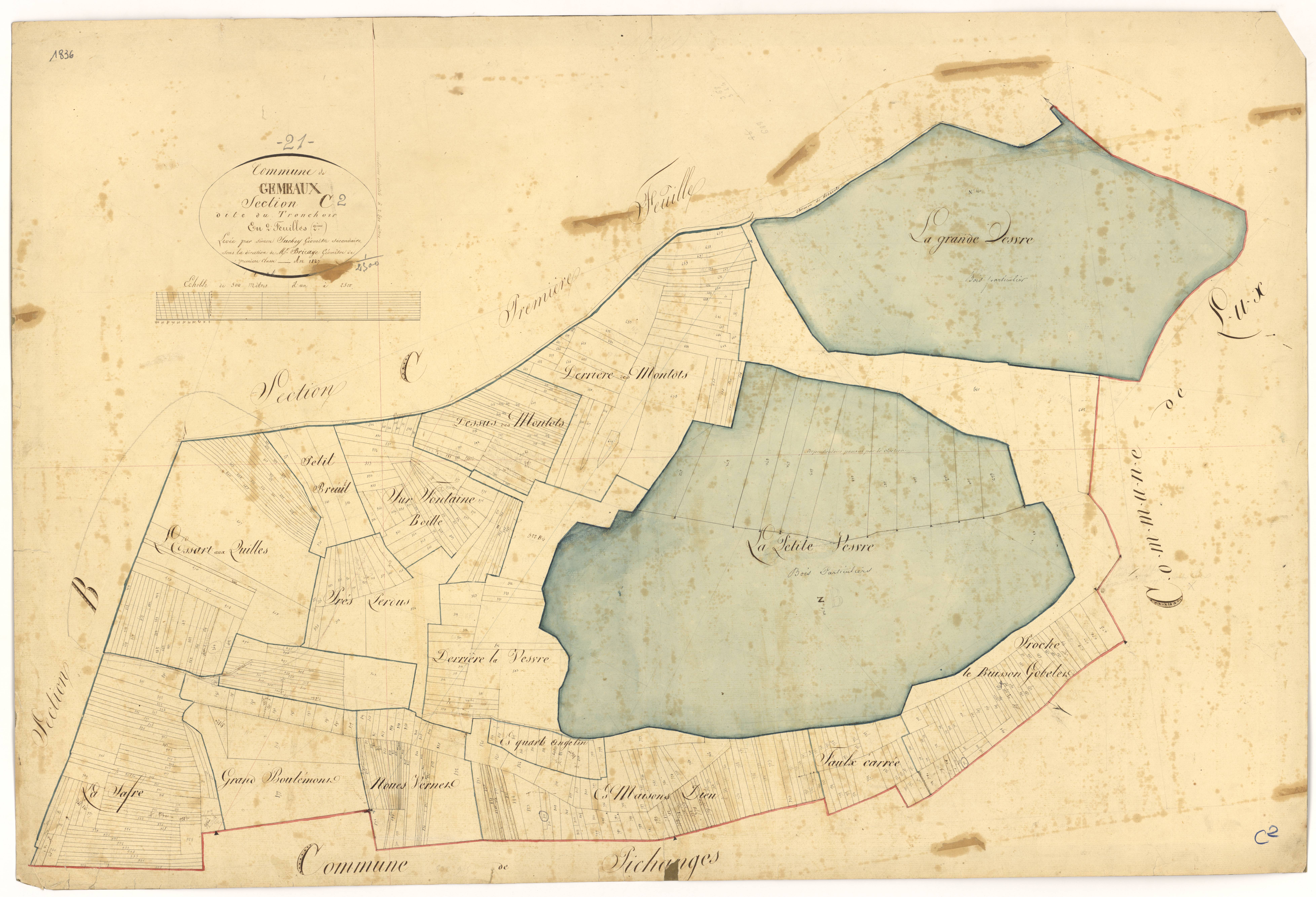 Gemeaux - Section C2 - 3 P PLAN 298/8