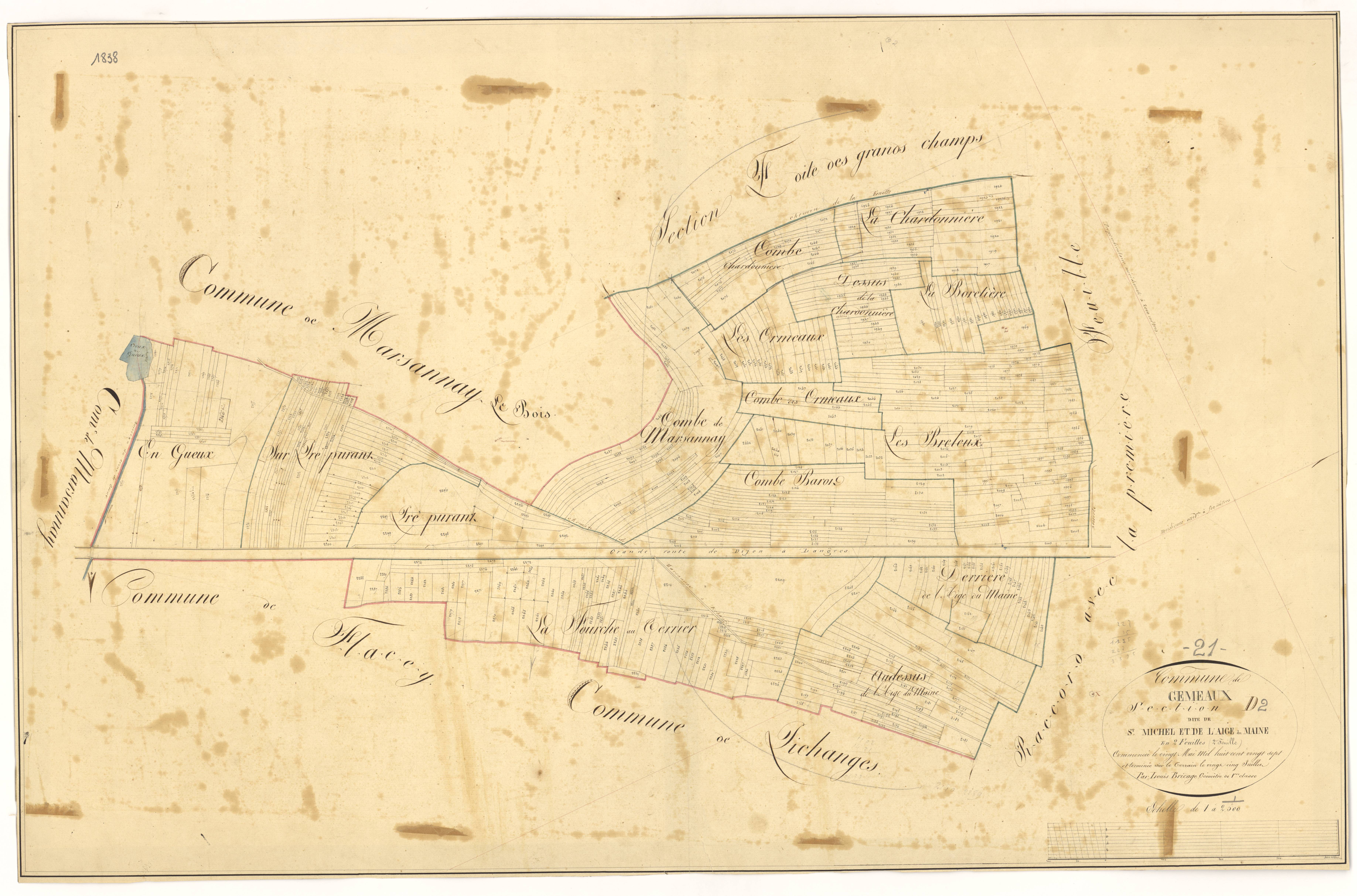 Gemeaux - Section D2 - 3 P PLAN 298/10