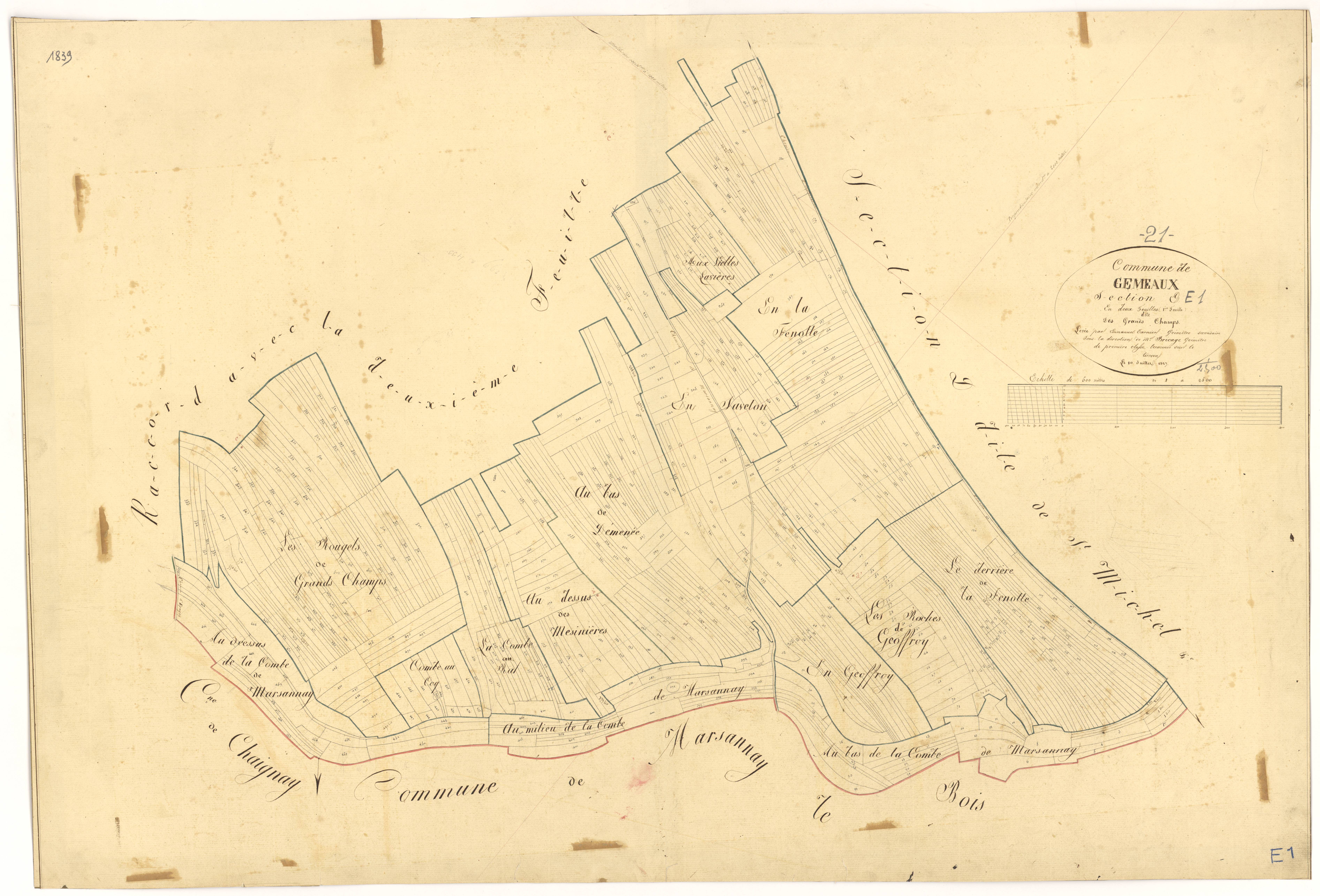Gemeaux - Section E1 - 3 P PLAN 298/11