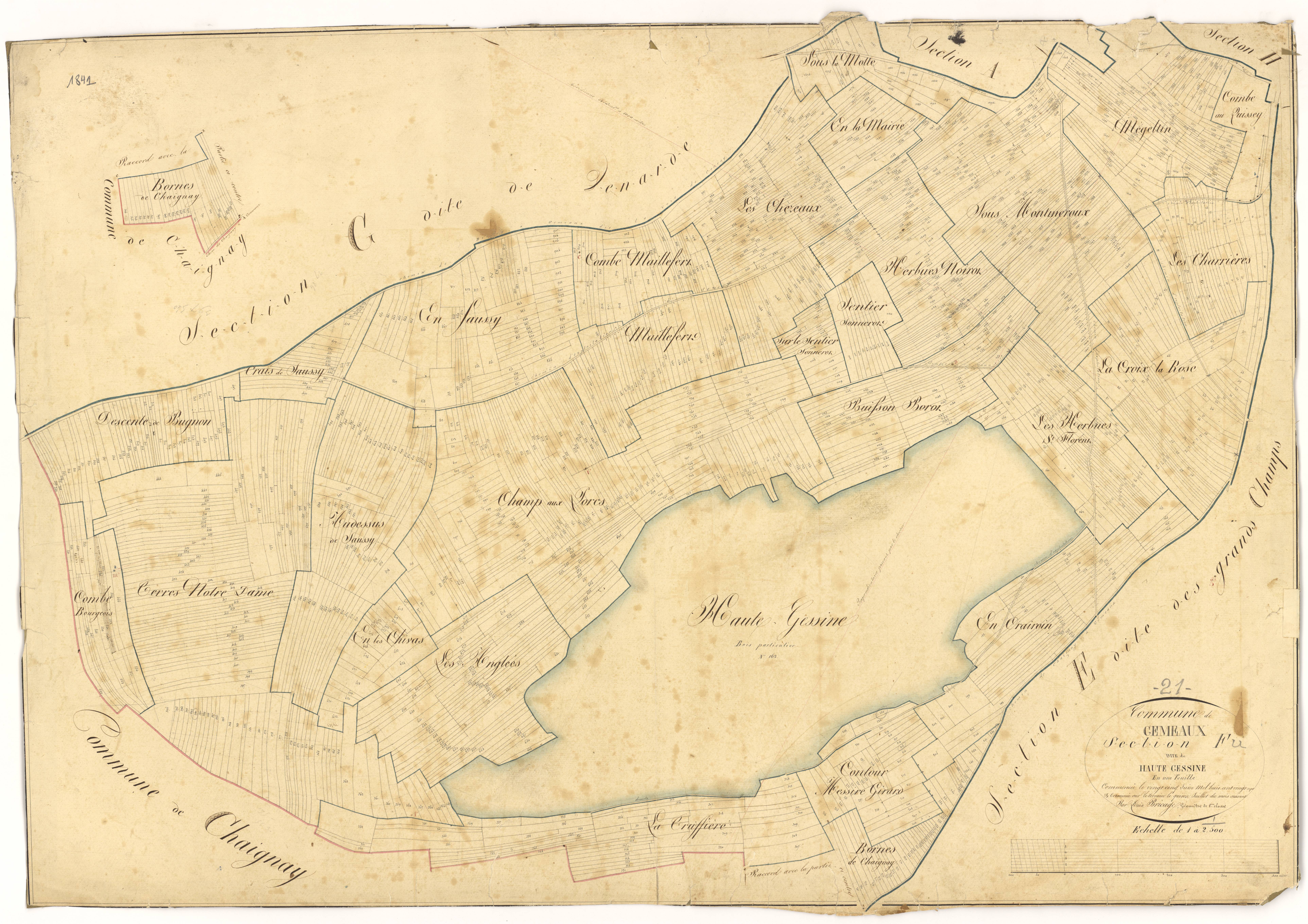 Gemeaux - Section F - 3 P PLAN 298/13