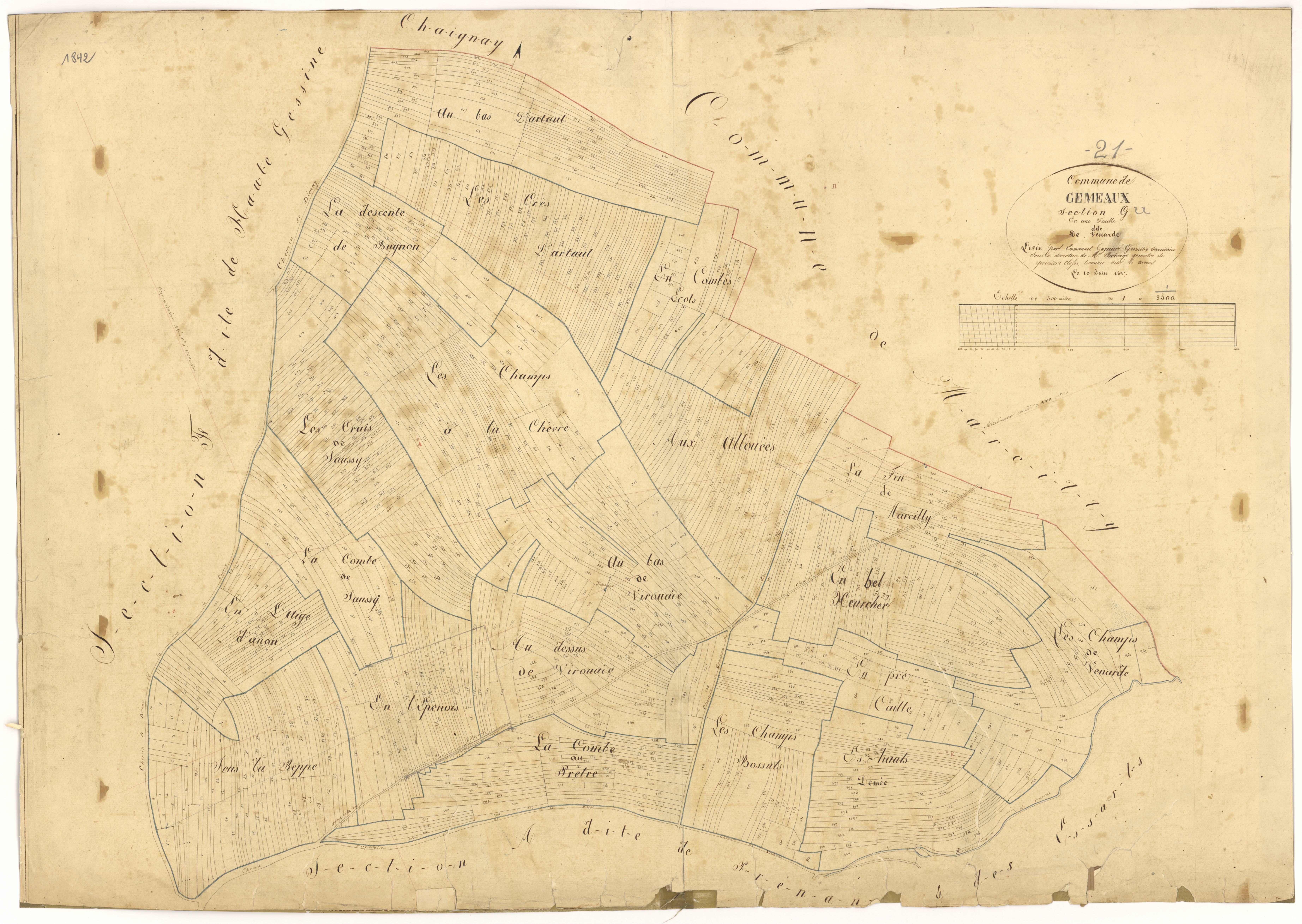 Gemeaux - Section G - 3 P PLAN 298/14