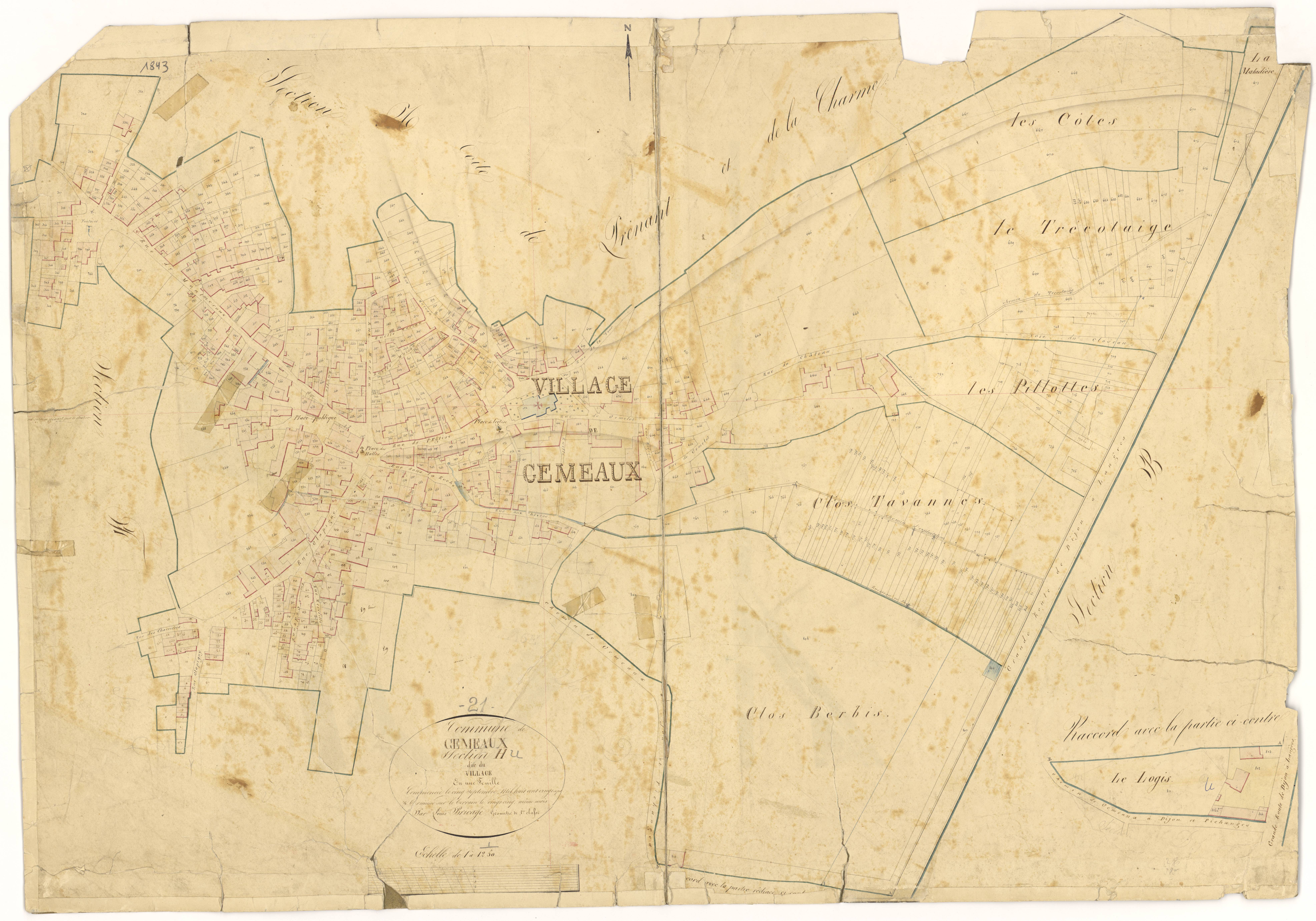 Gemeaux - Section H - 3 P PLAN 298/15