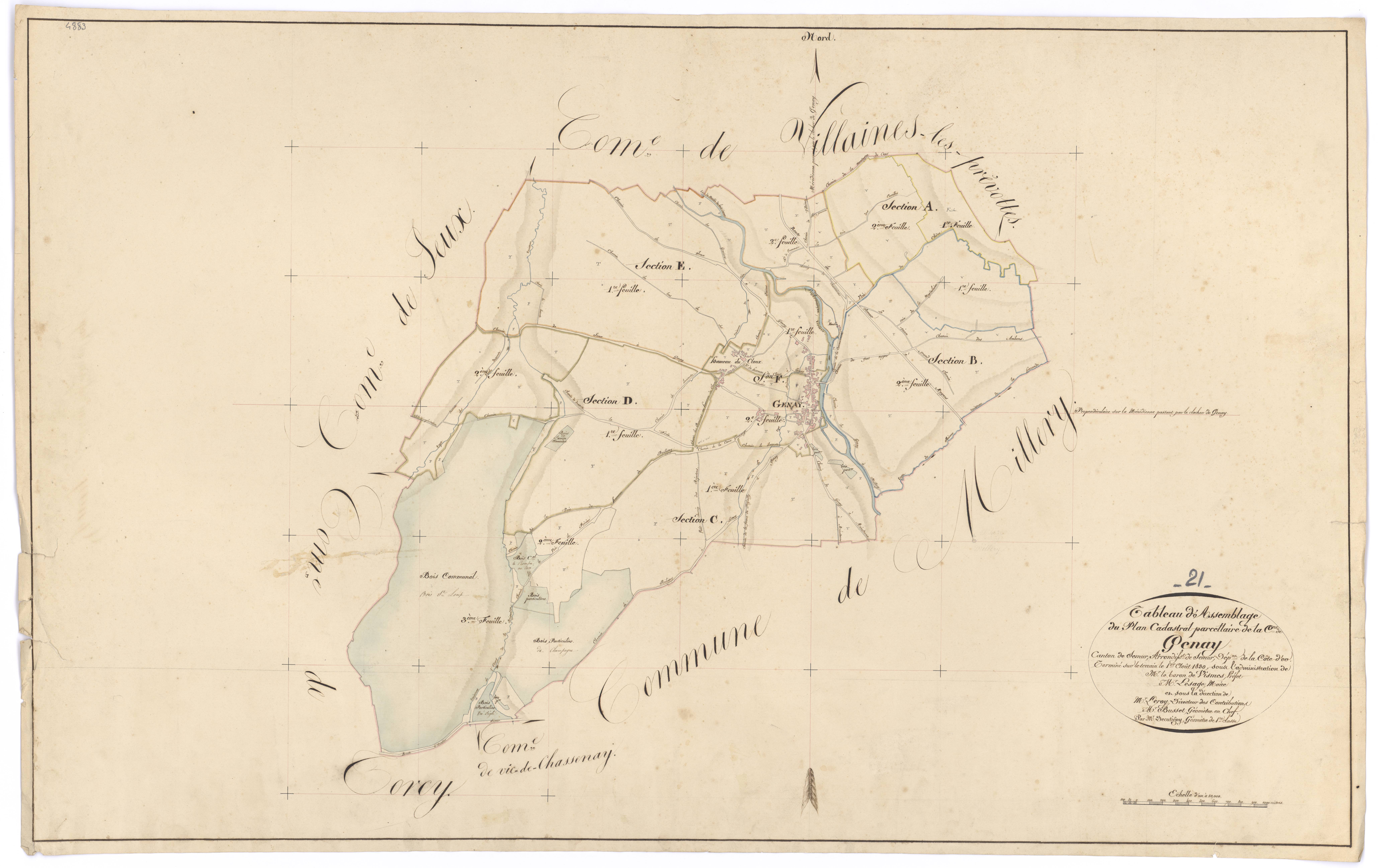 Genay - Tableau d'assemblage - 3 P PLAN 299/1
