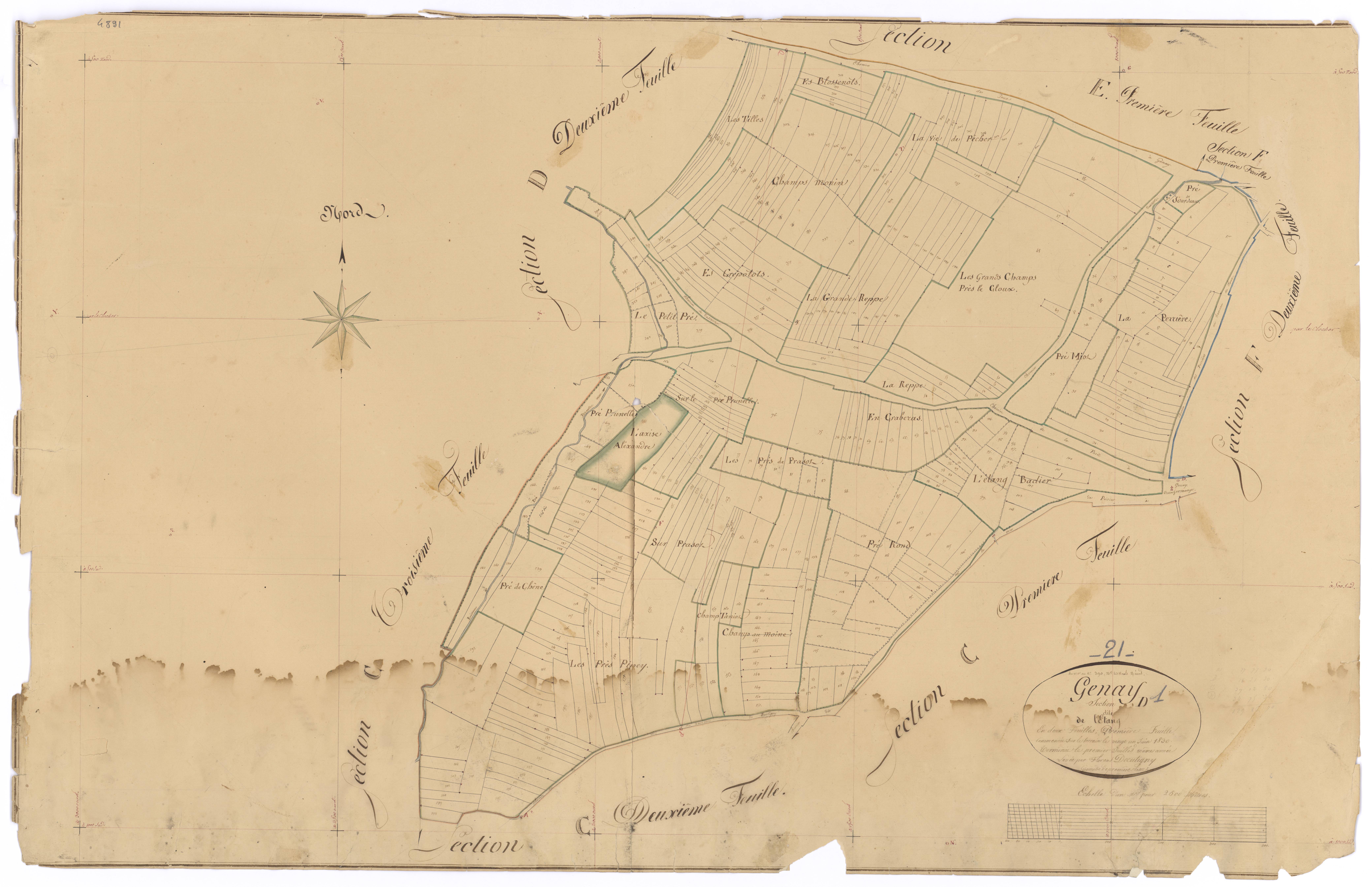Genay - Section D1 - 3 P PLAN 299/9