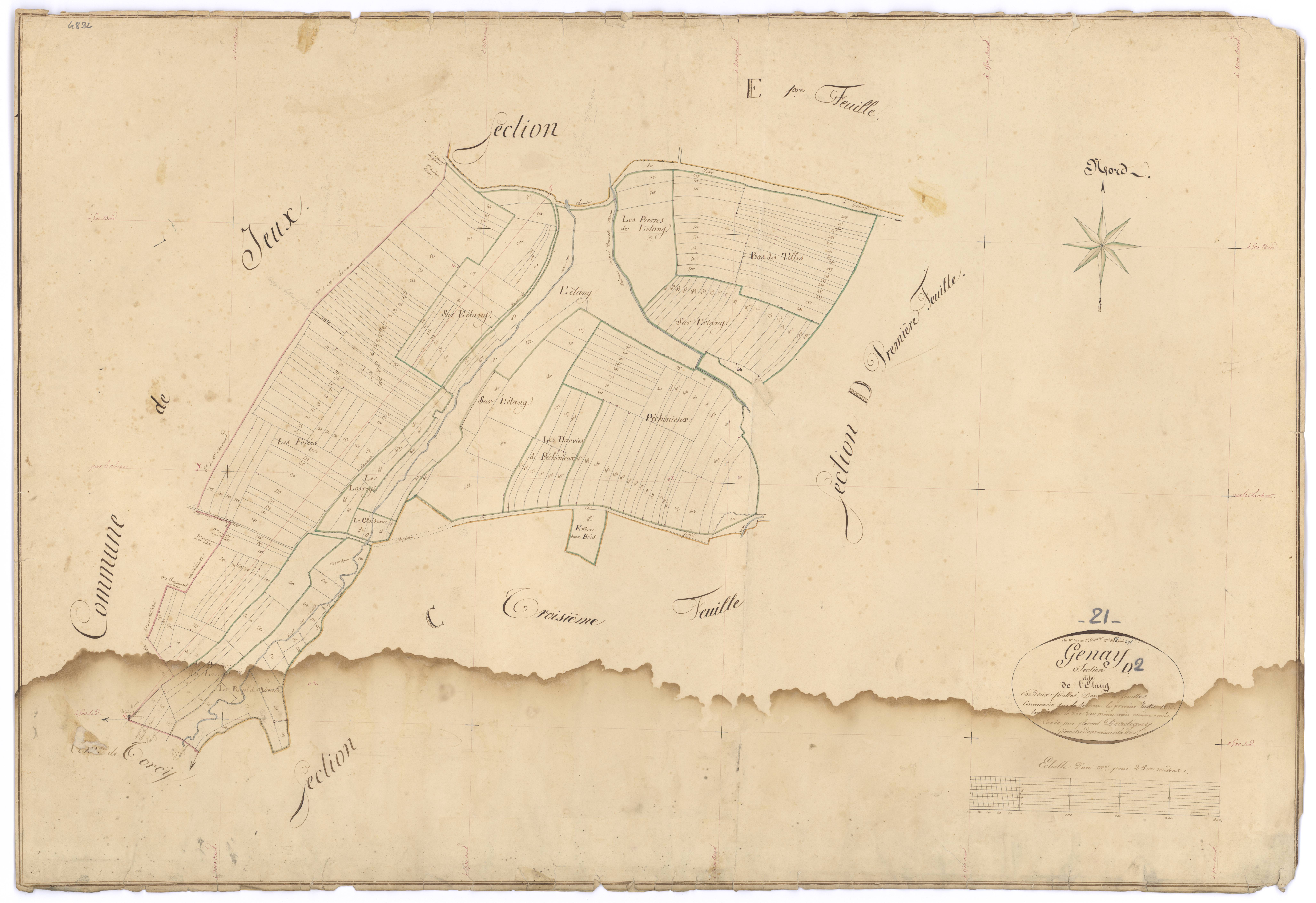 Genay - Section D2 - 3 P PLAN 299/10