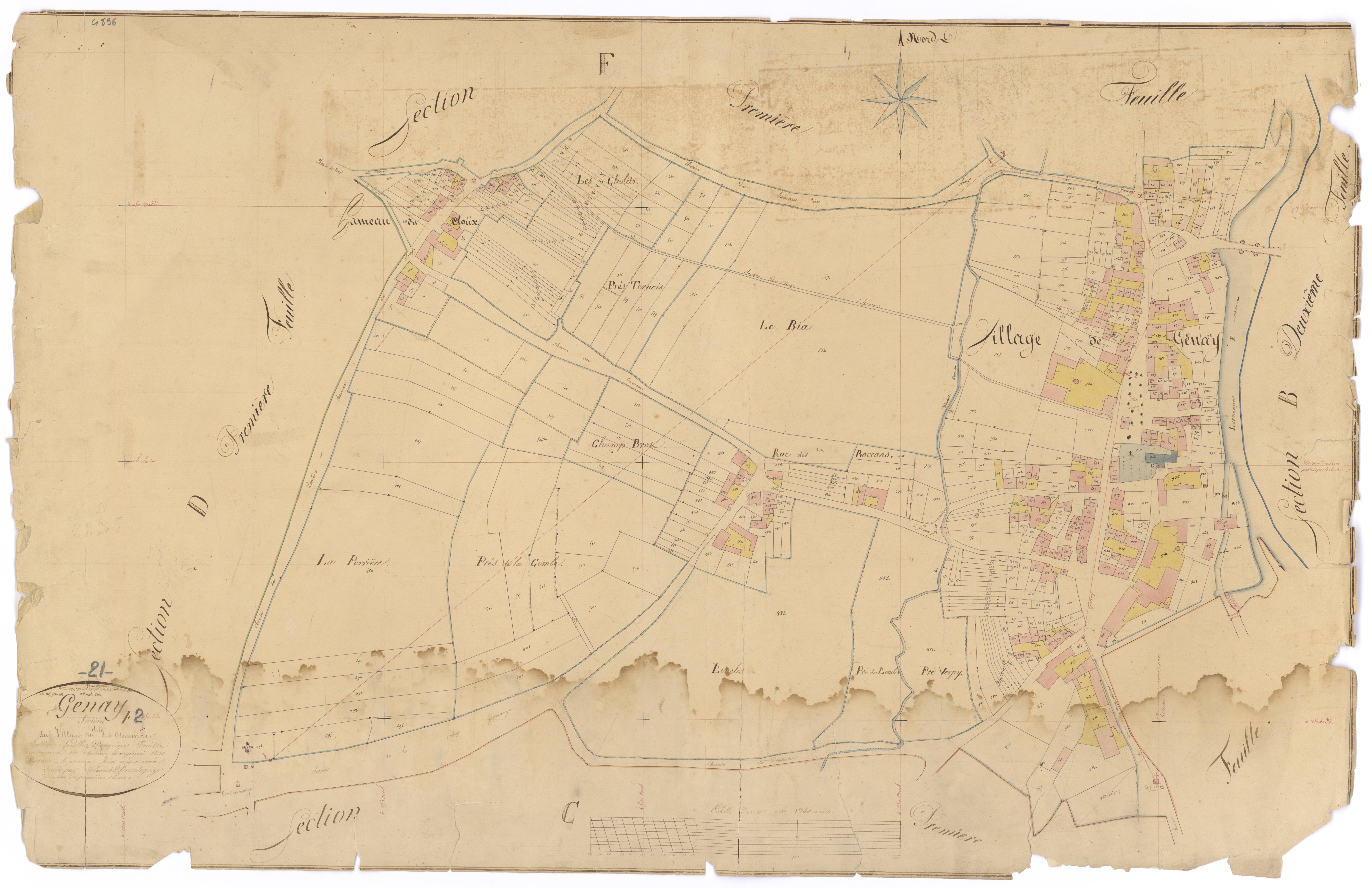 Genay - Section F2 - 3 P PLAN 299/14