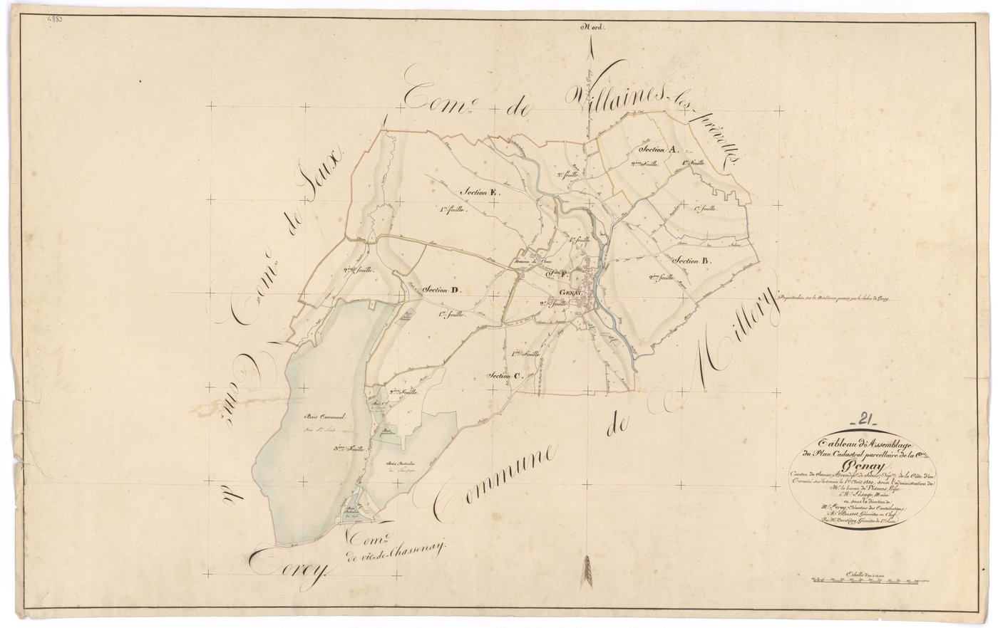 Genay - Tableau d'assemblage - 3 P PLAN 299/1