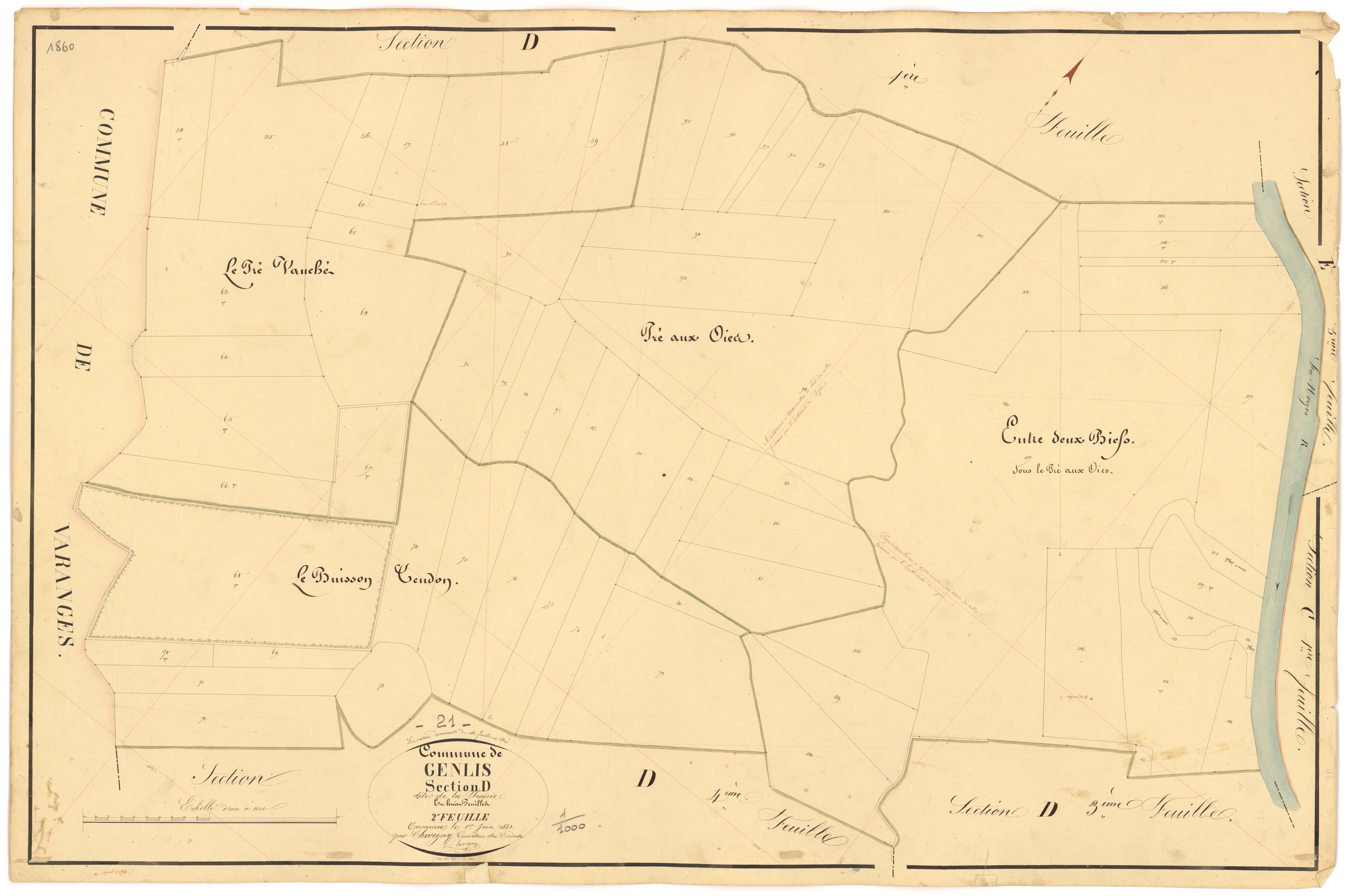 Genlis - Section D2 - 3 P PLAN 300/17