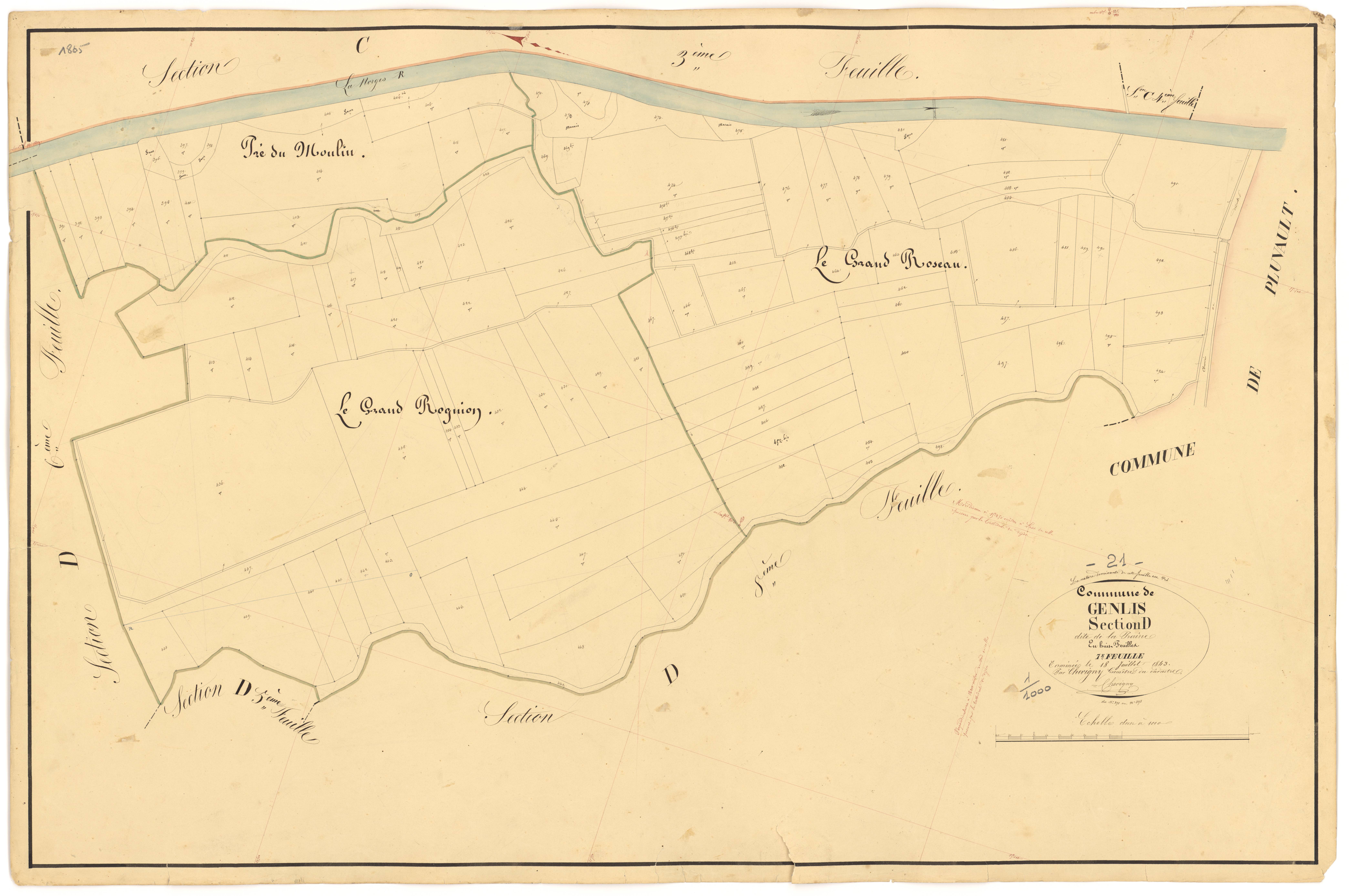 Genlis - Section D7 - 3 P PLAN 300/22