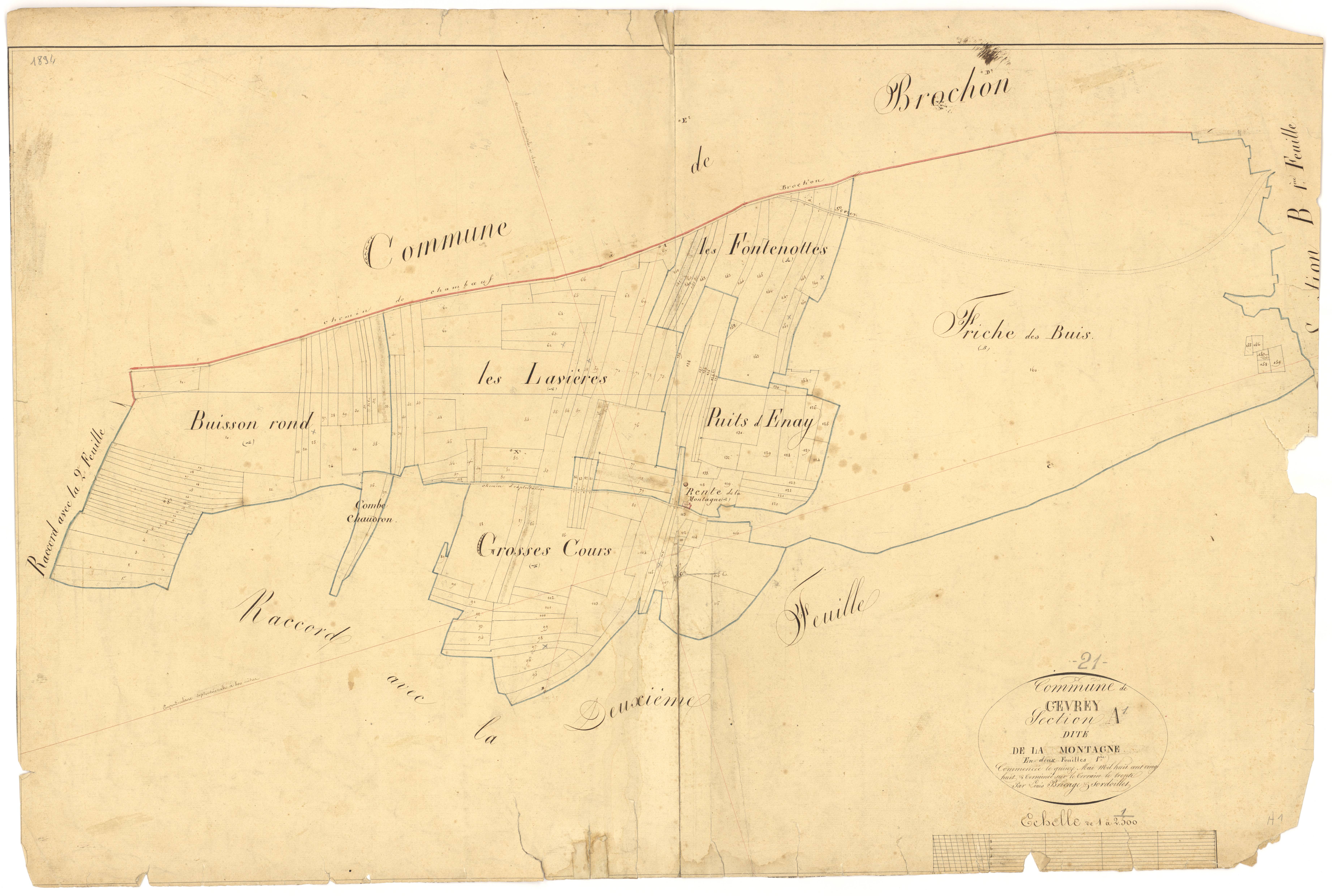 Gevrey-Chambertin - Section A1 - 3 P PLAN 303/2