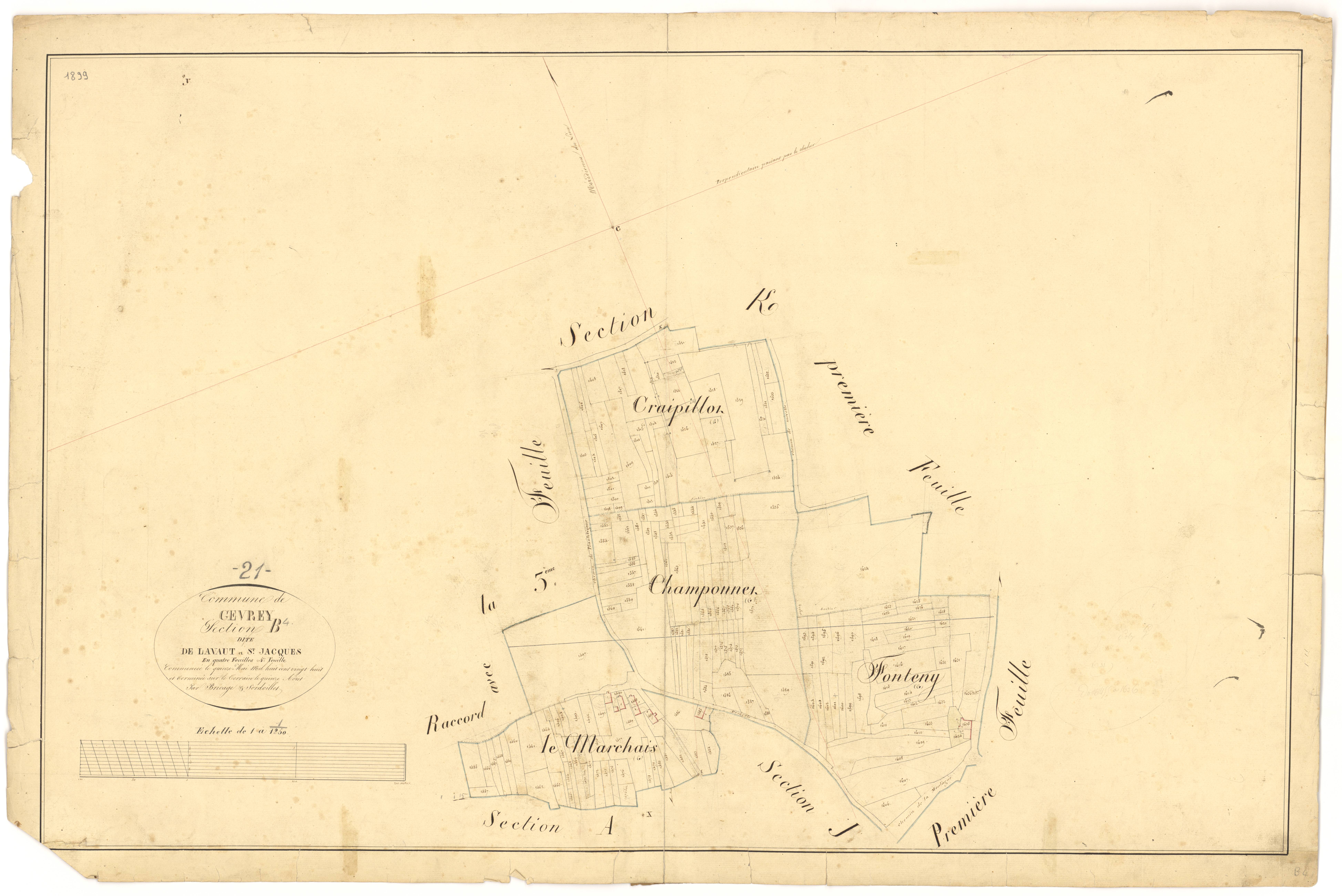 Gevrey-Chambertin - Section B4 - 3 P PLAN 303/7