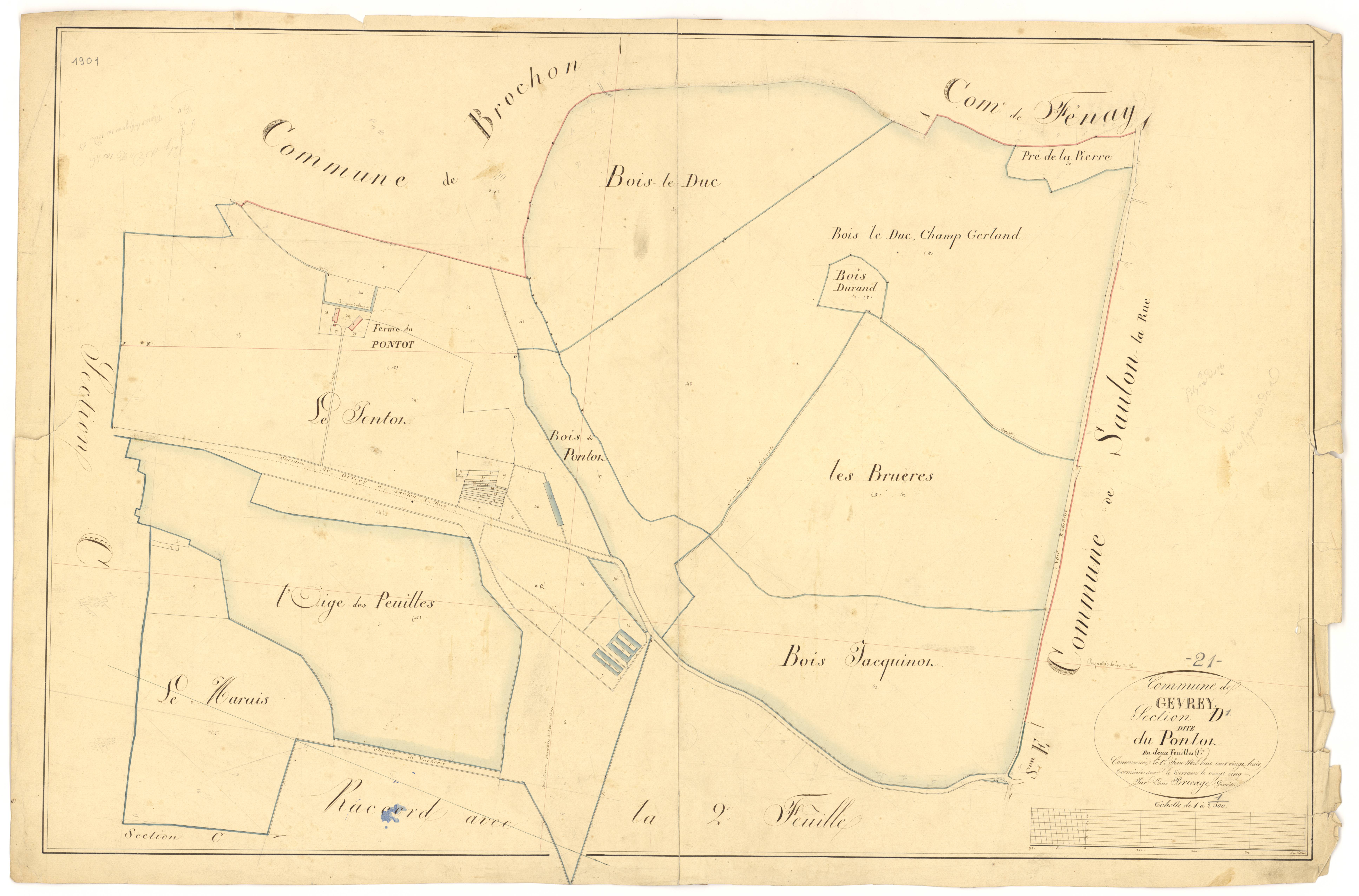 Gevrey-Chambertin - Section D1 - 3 P PLAN 303/9