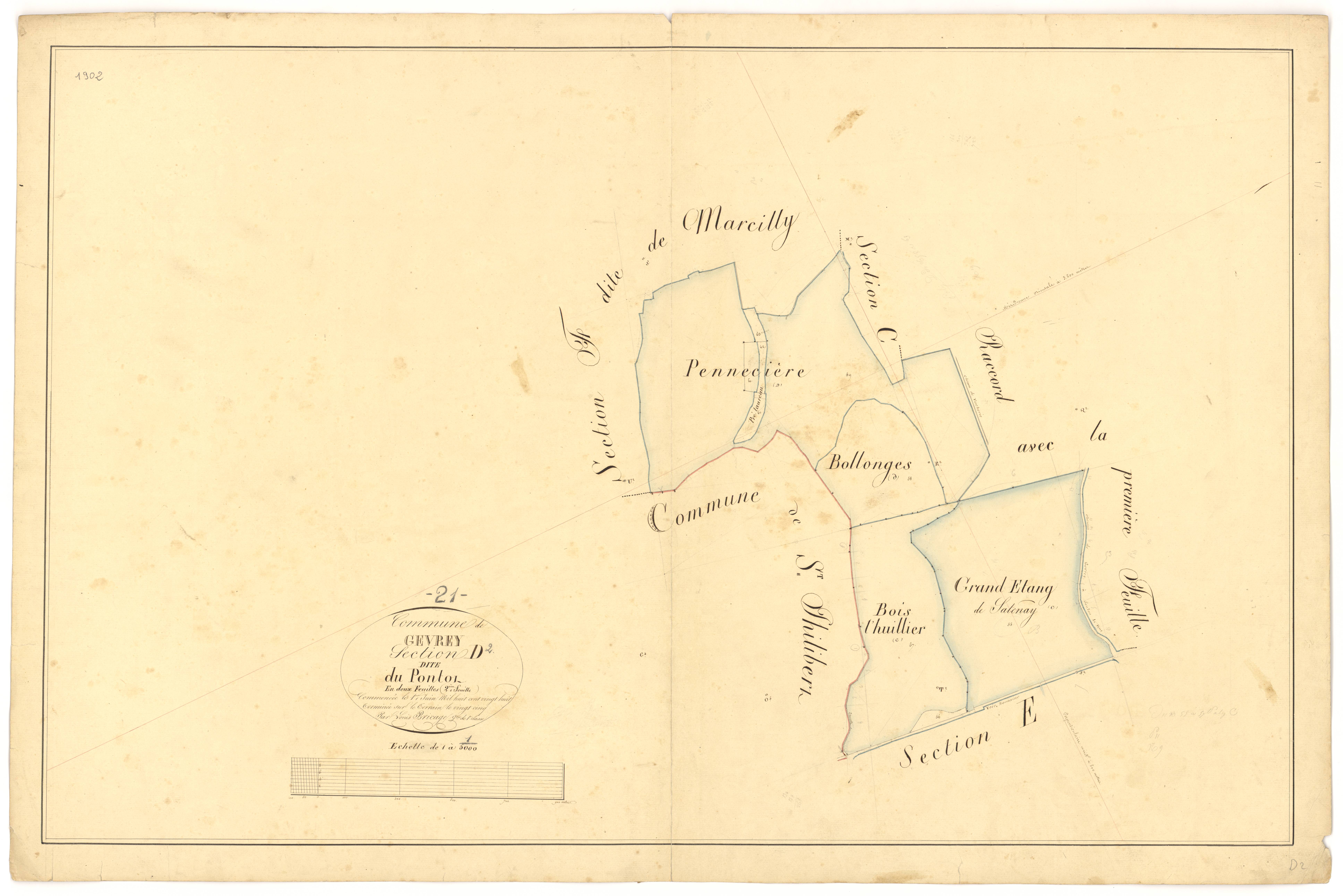 Gevrey-Chambertin - Section D2 - 3 P PLAN 303/10