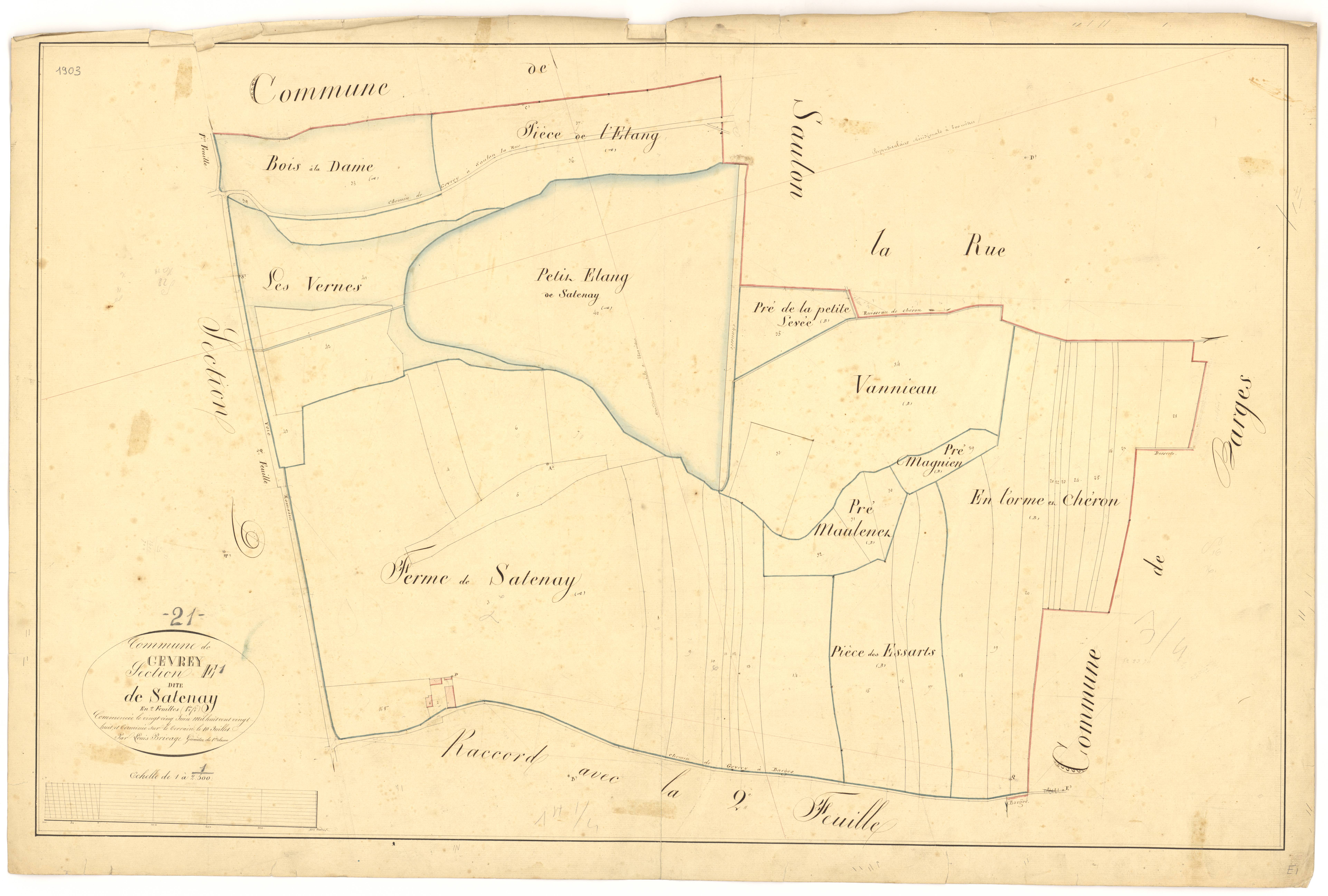 Gevrey-Chambertin - Section E1 - 3 P PLAN 303/11