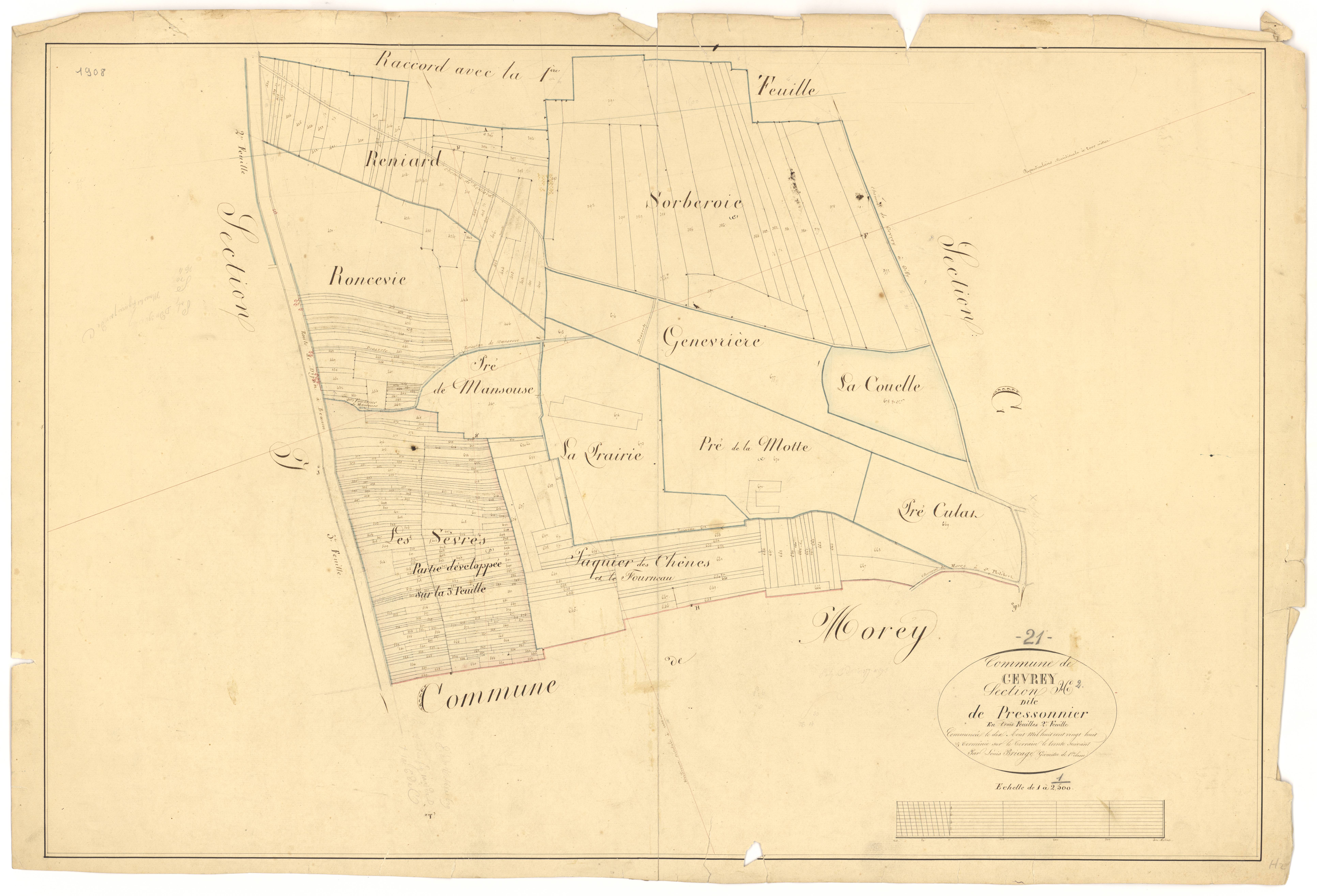 Gevrey-Chambertin - Section H2 - 3 P PLAN 303/16