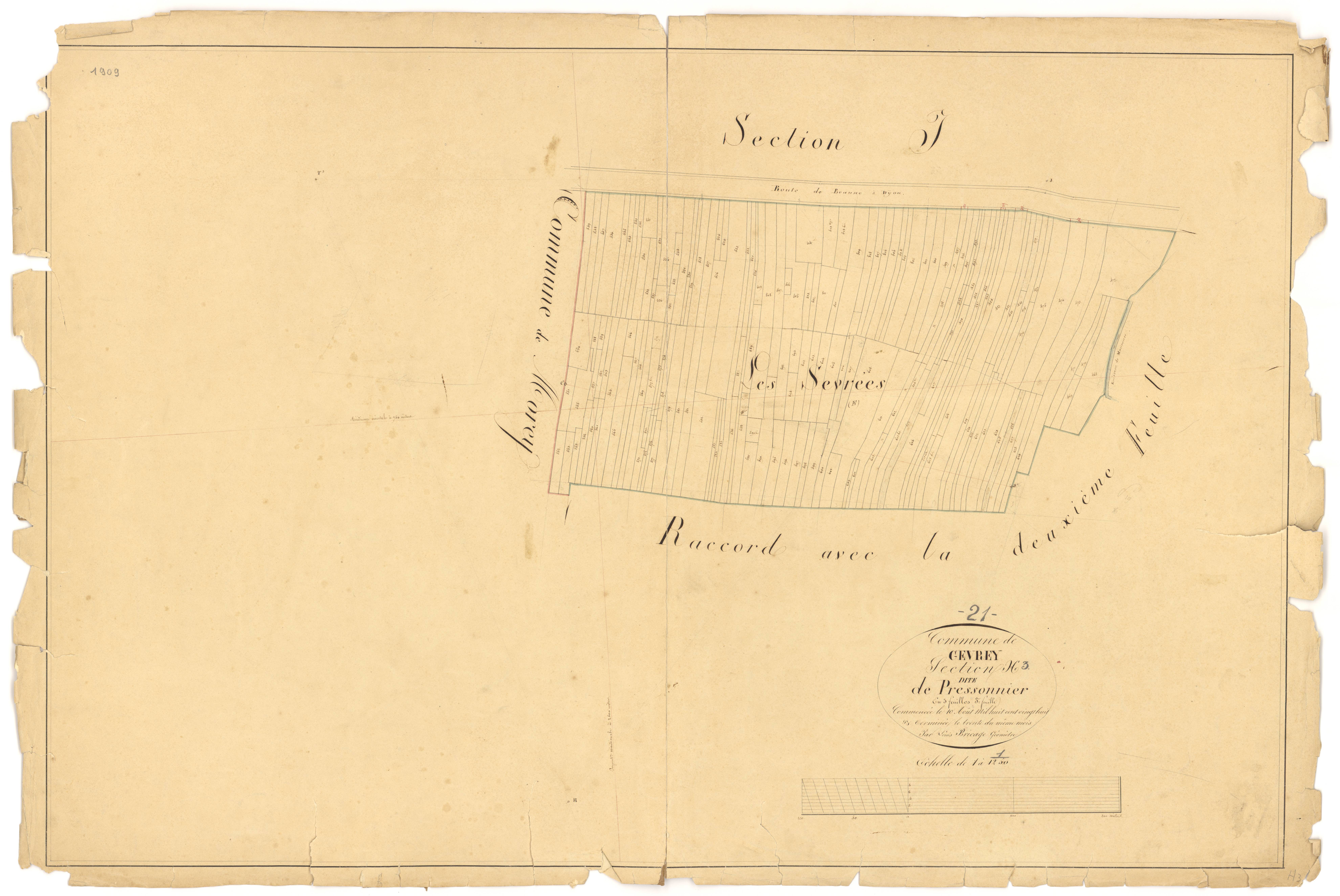 Gevrey-Chambertin - Section H3 - 3 P PLAN 303/17