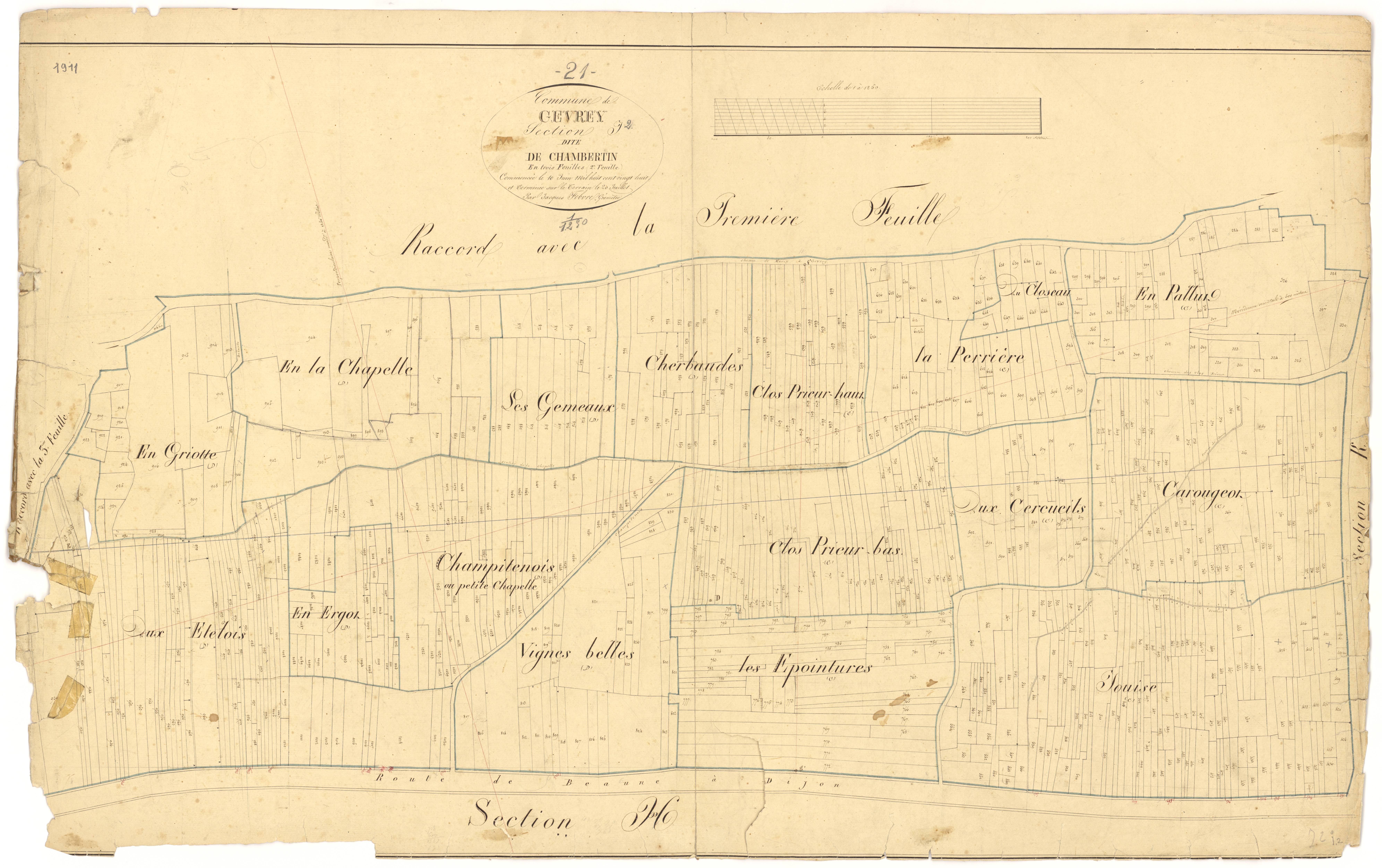Gevrey-Chambertin - Section I2 - 3 P PLAN 303/19