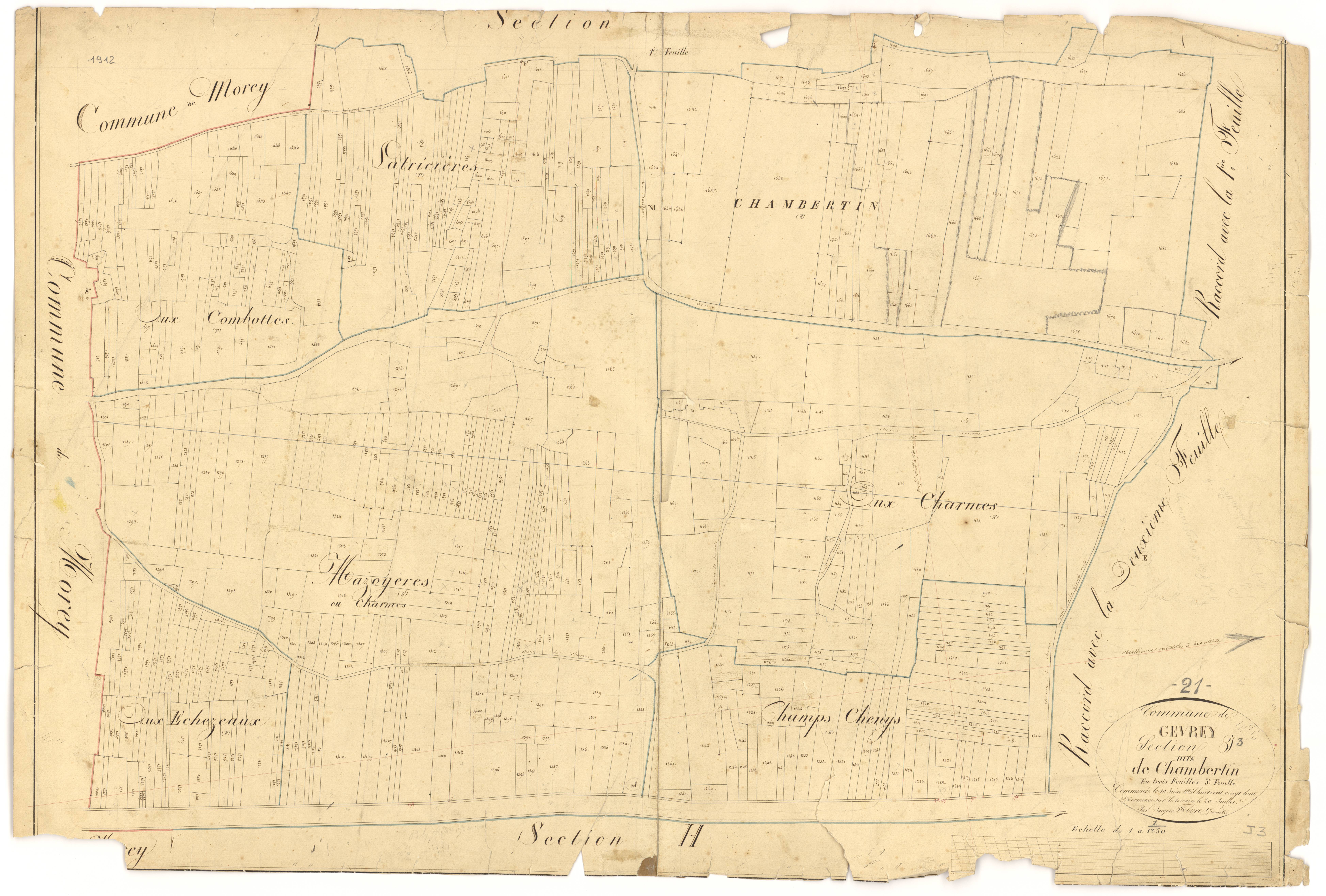 Gevrey-Chambertin - Section I3 - 3 P PLAN 303/20