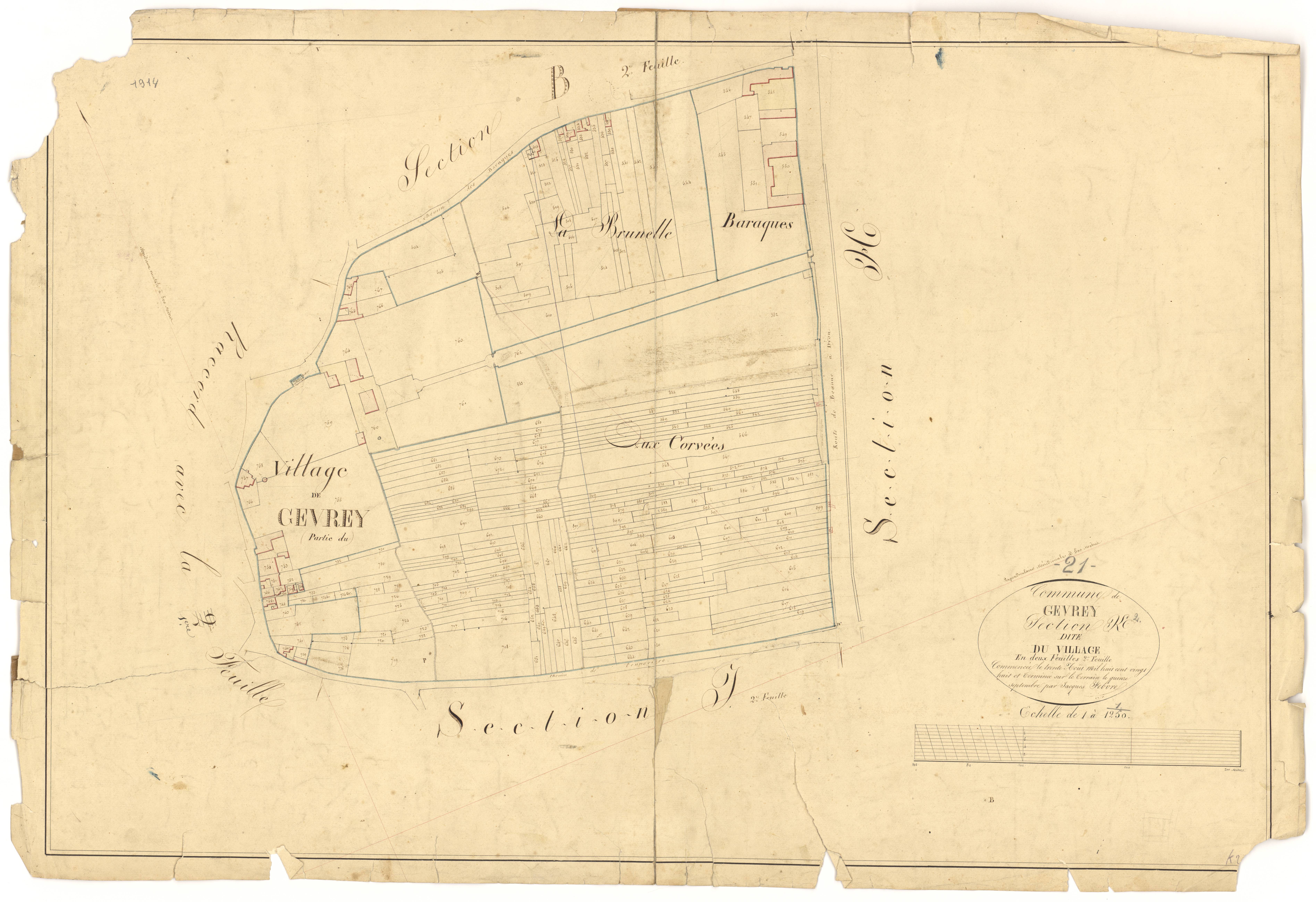 Gevrey-Chambertin - Section K2 - 3 P PLAN 303/22