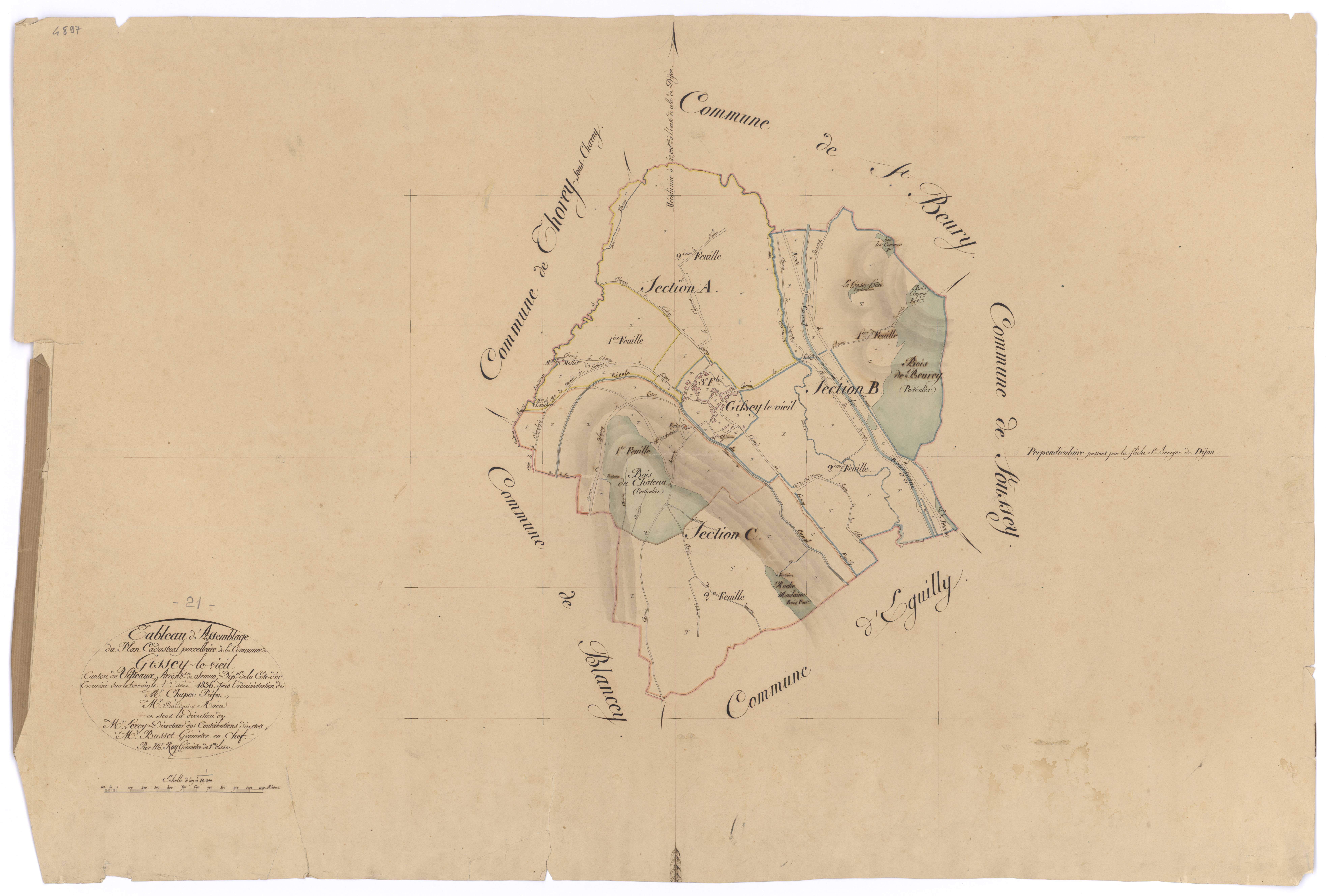 Gissey-le-Vieil - Tableau d'assemblage - 3 P PLAN 306/1