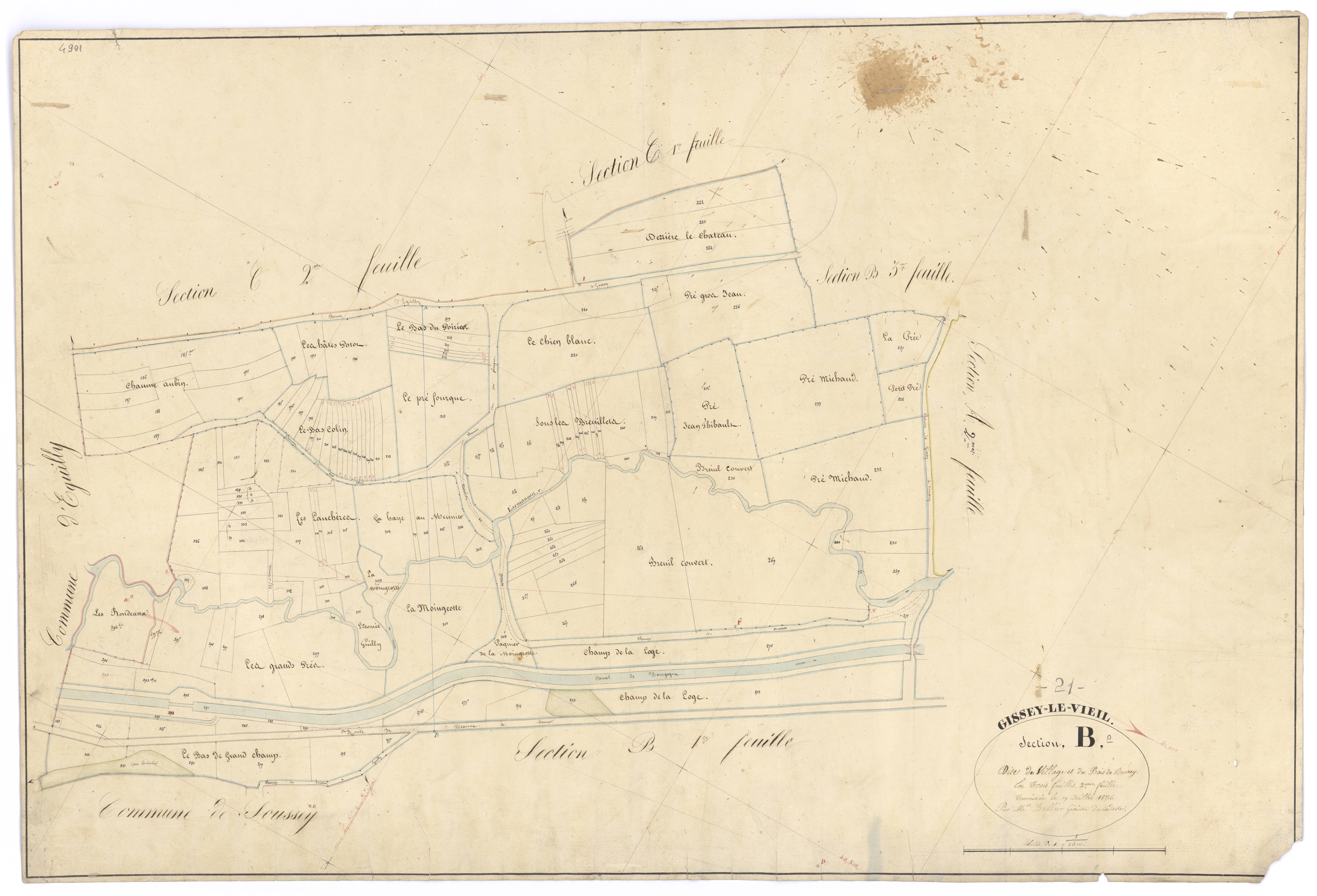 Gissey-le-Vieil - Section B2 - 3 P PLAN 306/5