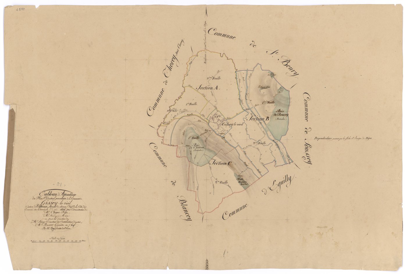 Gissey-le-Vieil - Tableau d'assemblage - 3 P PLAN 306/1