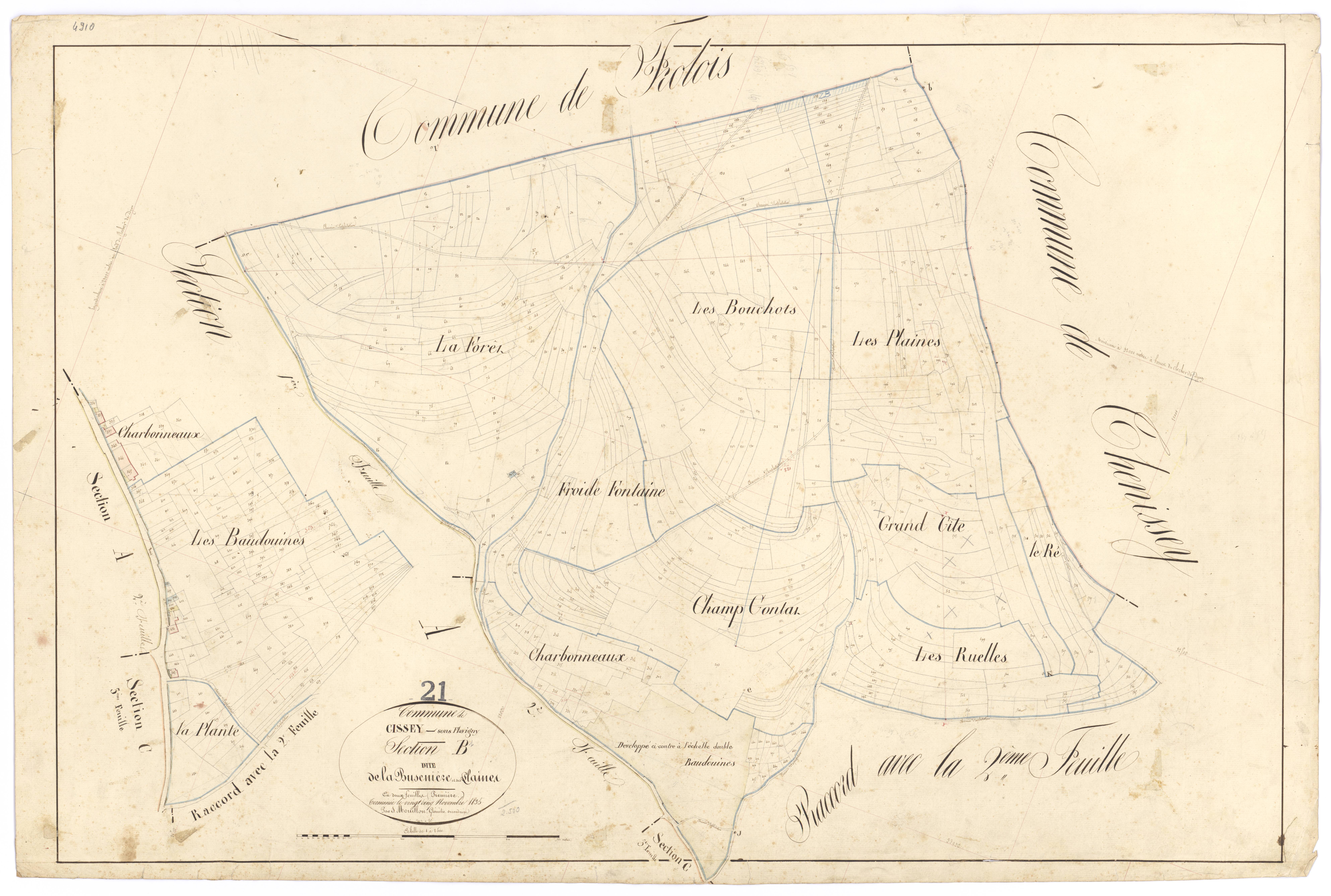 Gissey-sous-Flavigny - Section B1 - 3 P PLAN 307/6