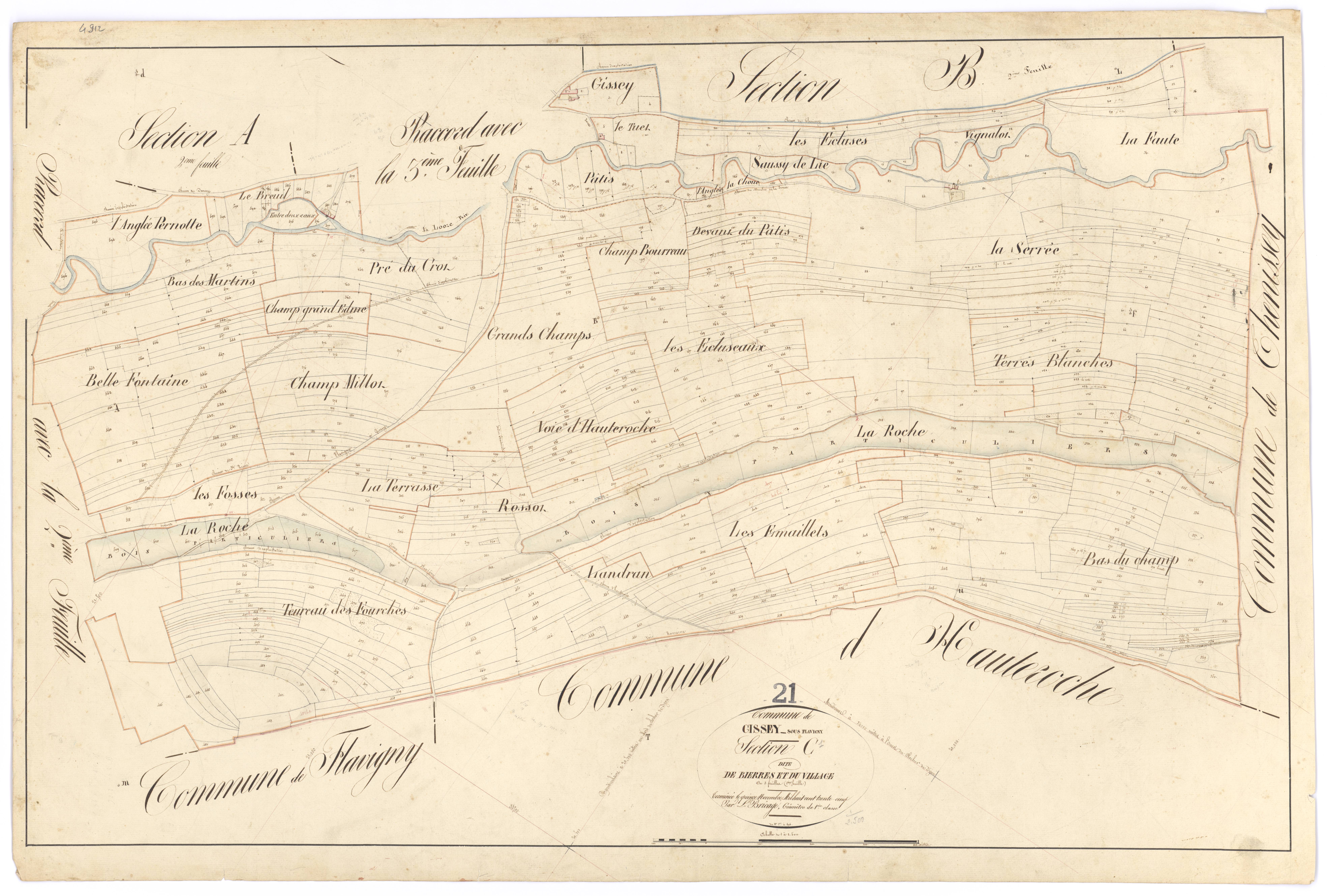Gissey-sous-Flavigny - Section C1 - 3 P PLAN 307/8