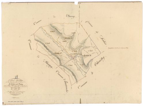 Gissey-sous-Flavigny - Tableau d'assemblage - 3 P PLAN 307/1