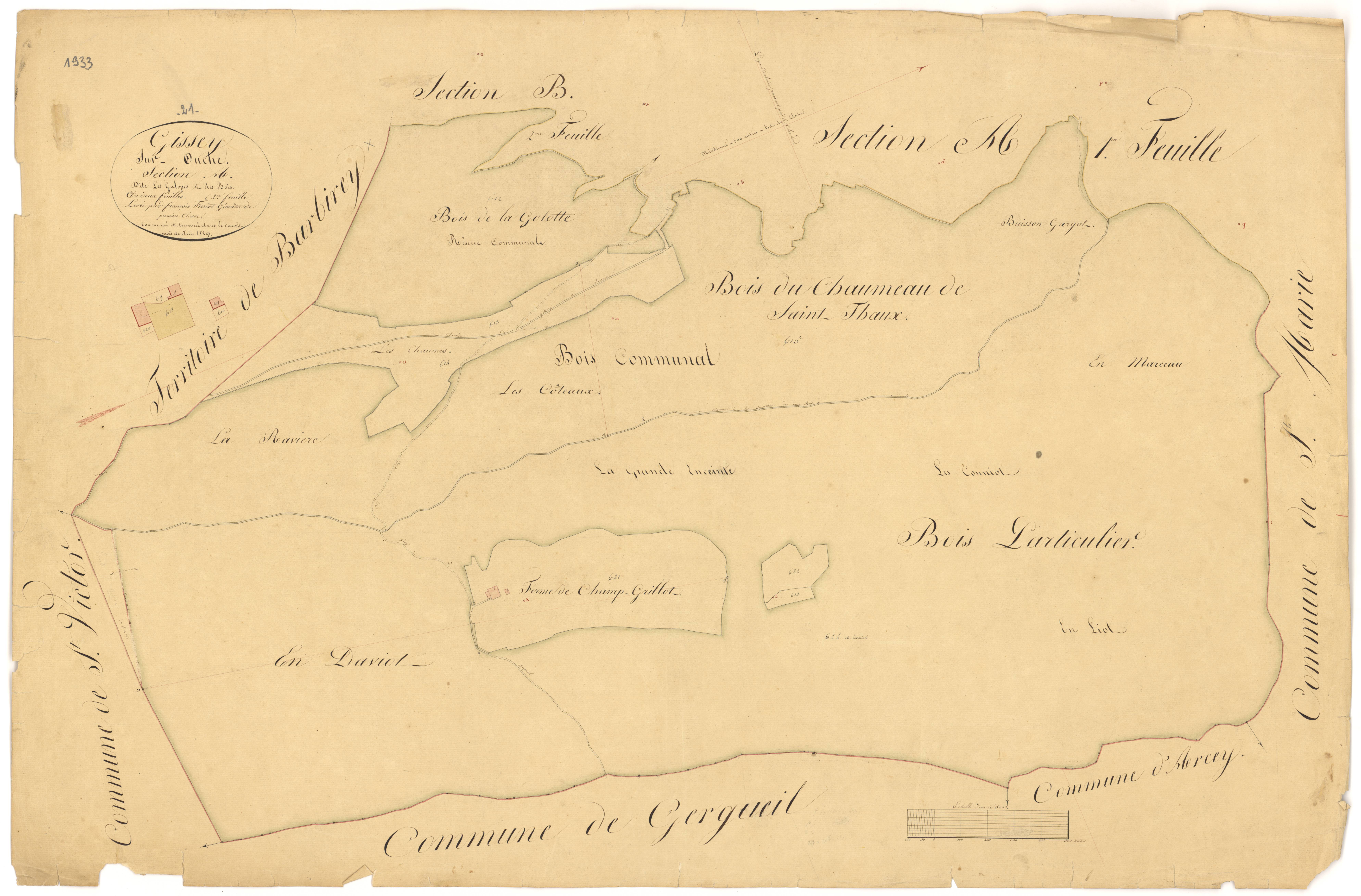 Gissey-sur-Ouche - Section A2 - 3 P PLAN 308/3