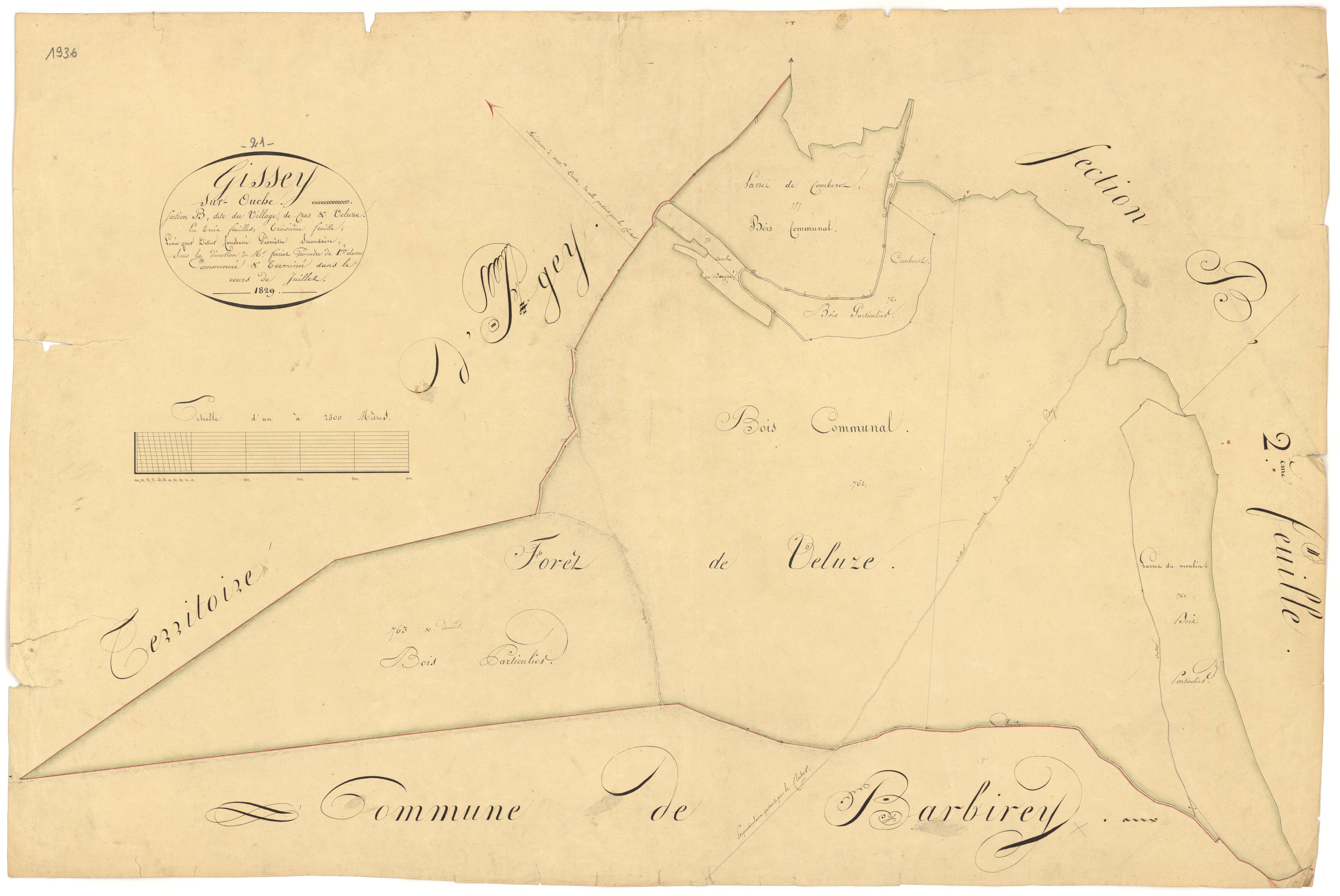 Gissey-sur-Ouche - Section B3 - 3 P PLAN 308/6