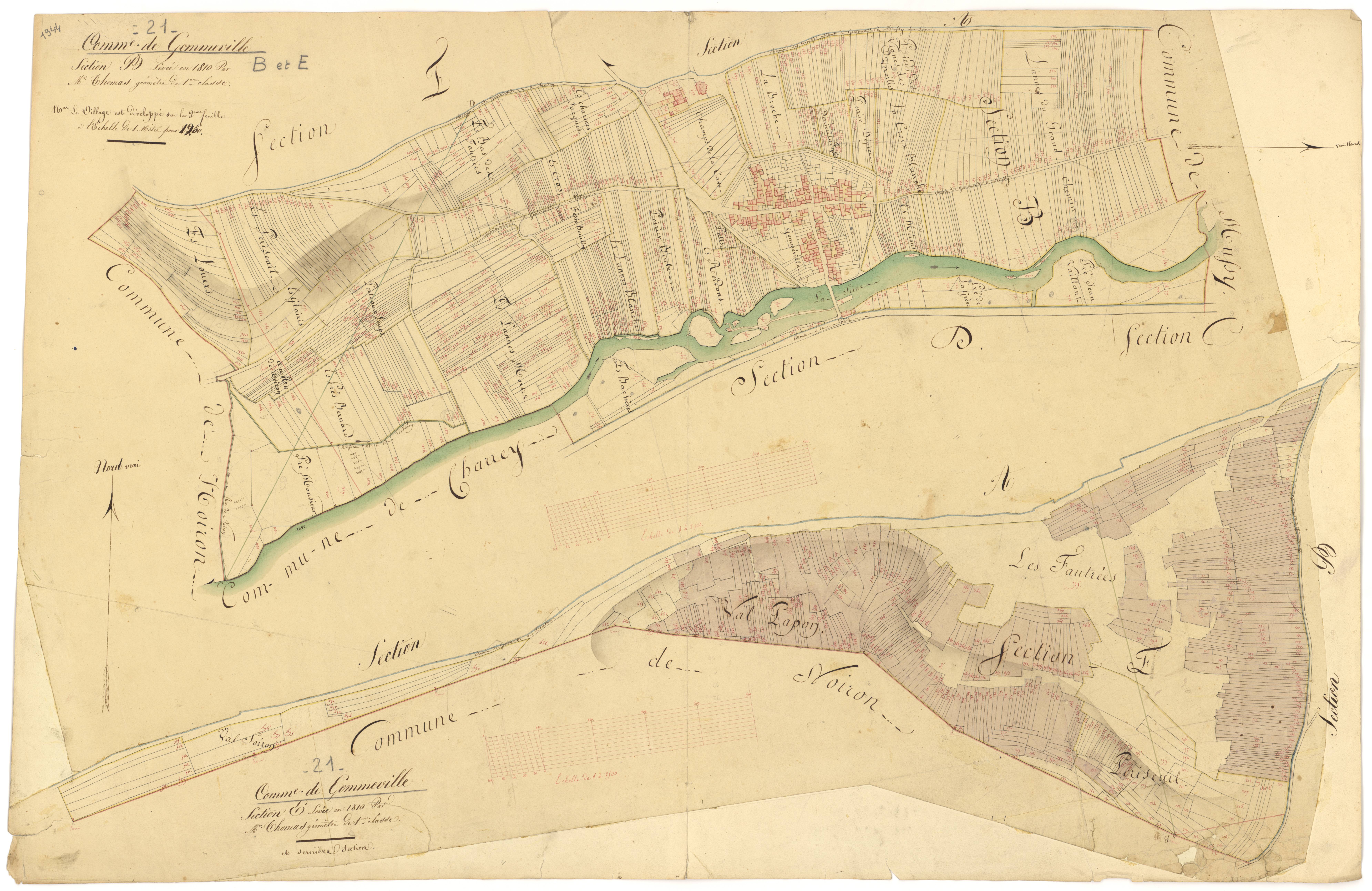 Gomméville - Sections B et E - 3 P PLAN 310/8