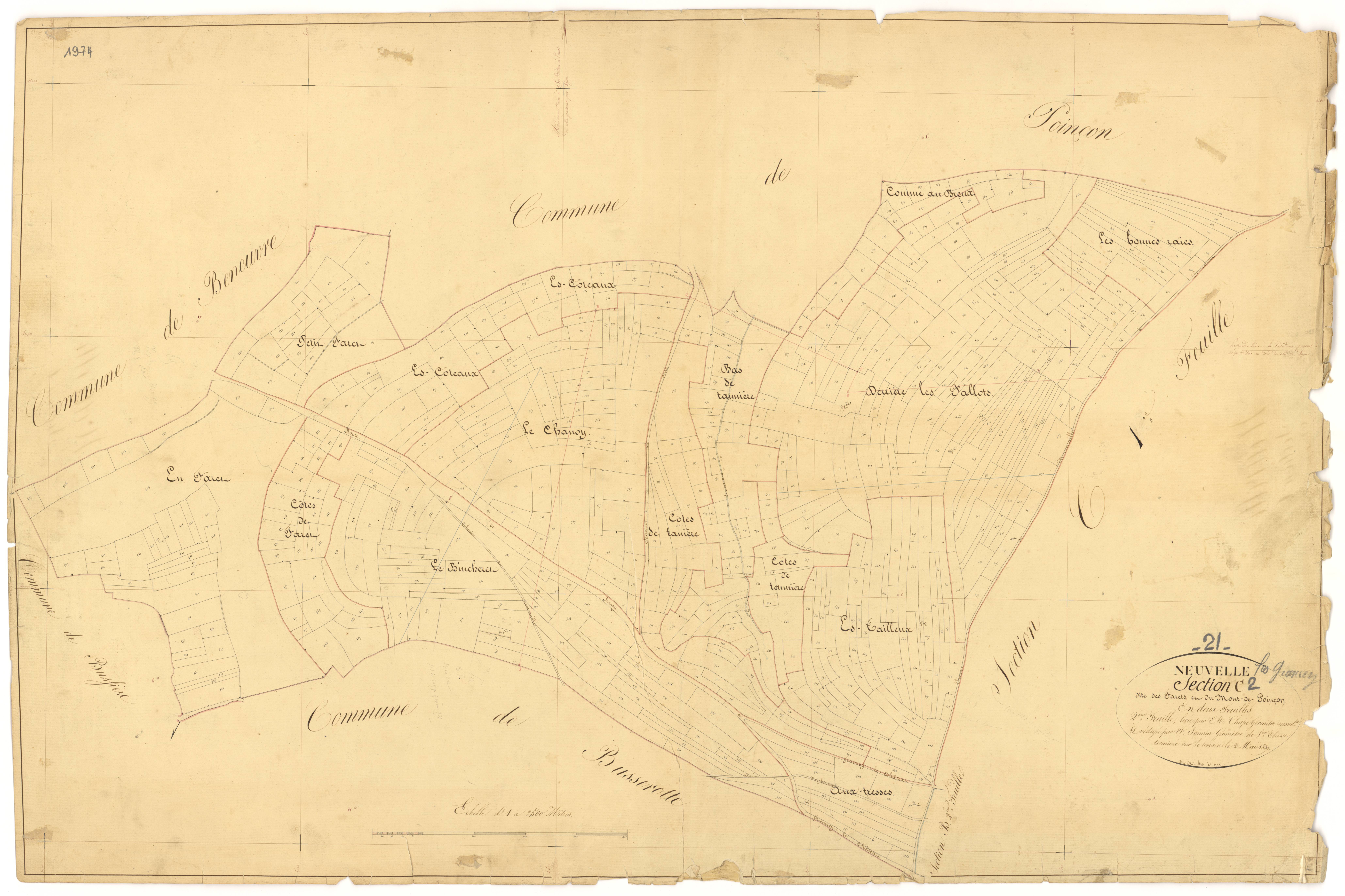 Grancey-le-Château - Section C2 - 3 P PLAN 452/6